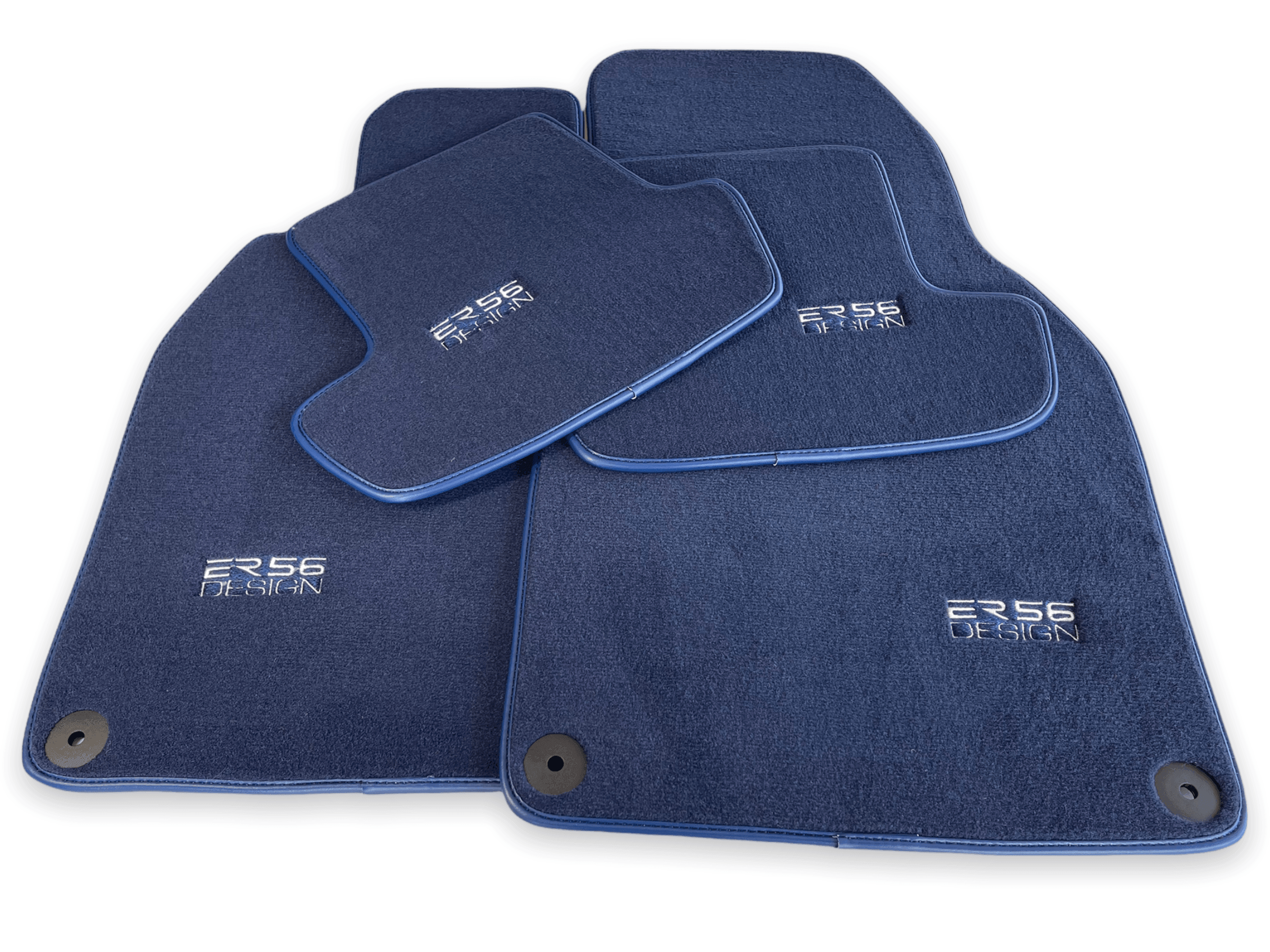 Dark Blue Floor Mats for Porsche Cayenne (2018-2023) | ER56 Design - AutoWin