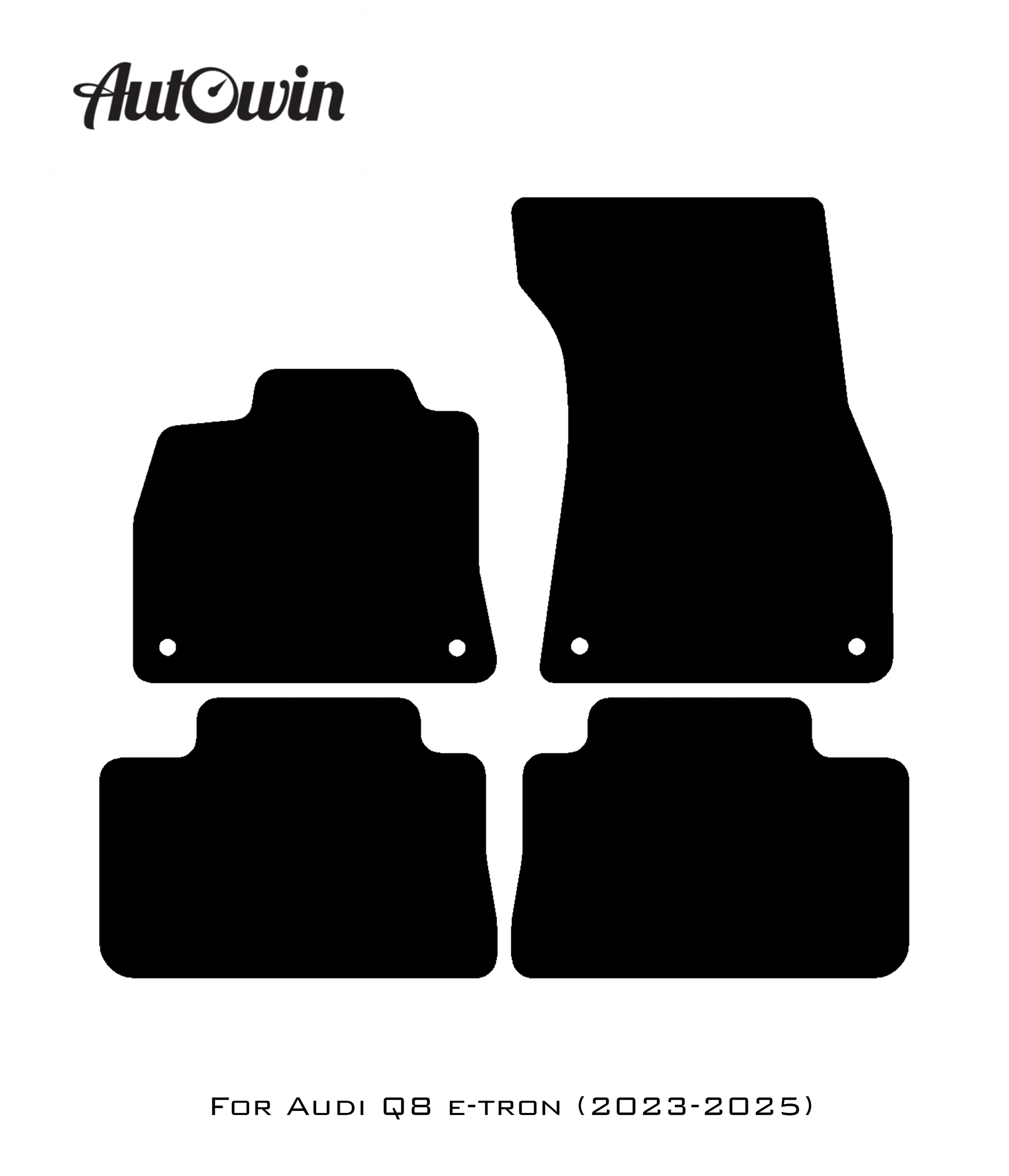 Floor Mats for Audi Q8 e-tron (2023-2025) ER56 Design - AutoWin