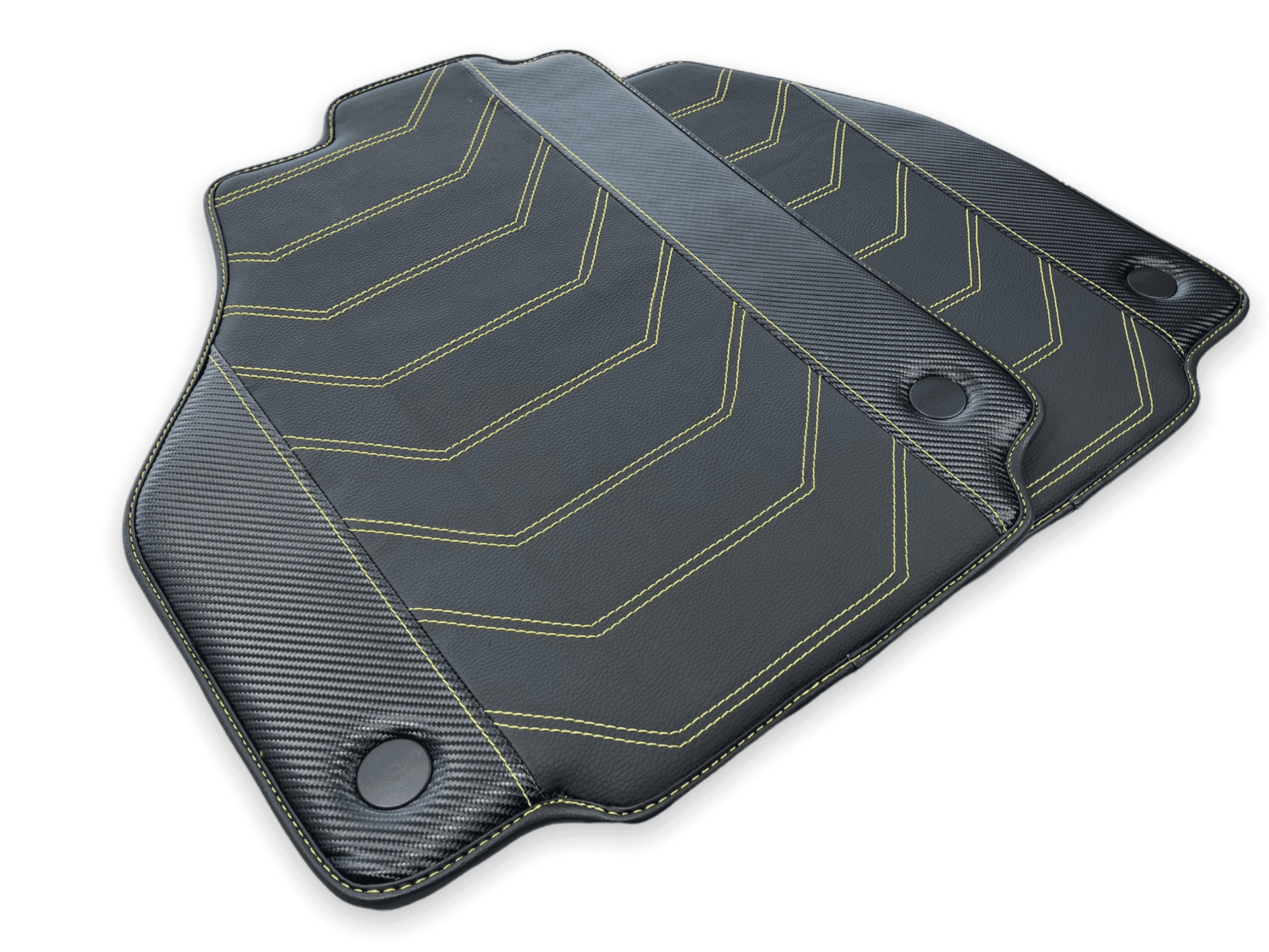 Floor Mats For Ferrari F8 Spider 2019-2022 Yellow Sewing - AutoWin