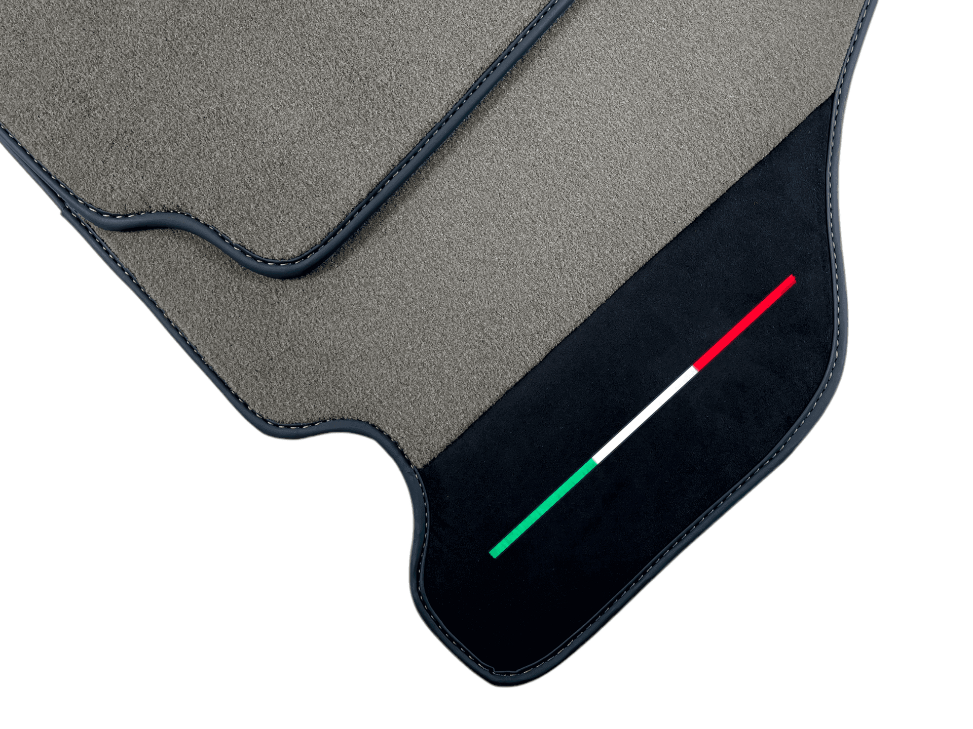 Gray Floor Mats For Ferrari F430 2004-2009 With Alcantara Leather - AutoWin