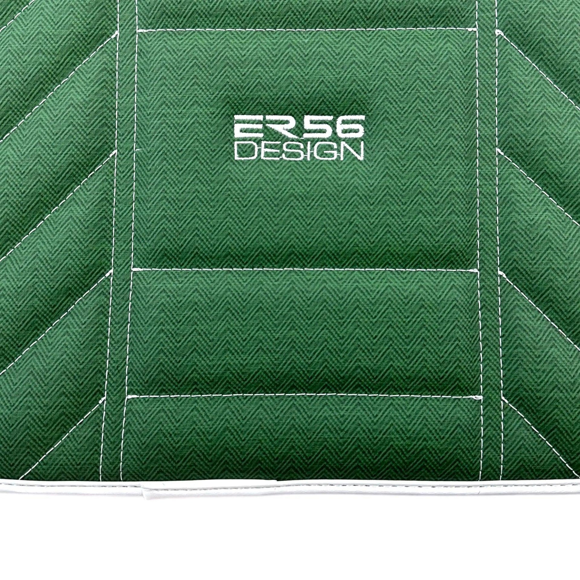 Green Leather Floor Mats For Rolls Royce Black Badge Phantom Drophead Coupe 2007–2016 - AutoWin