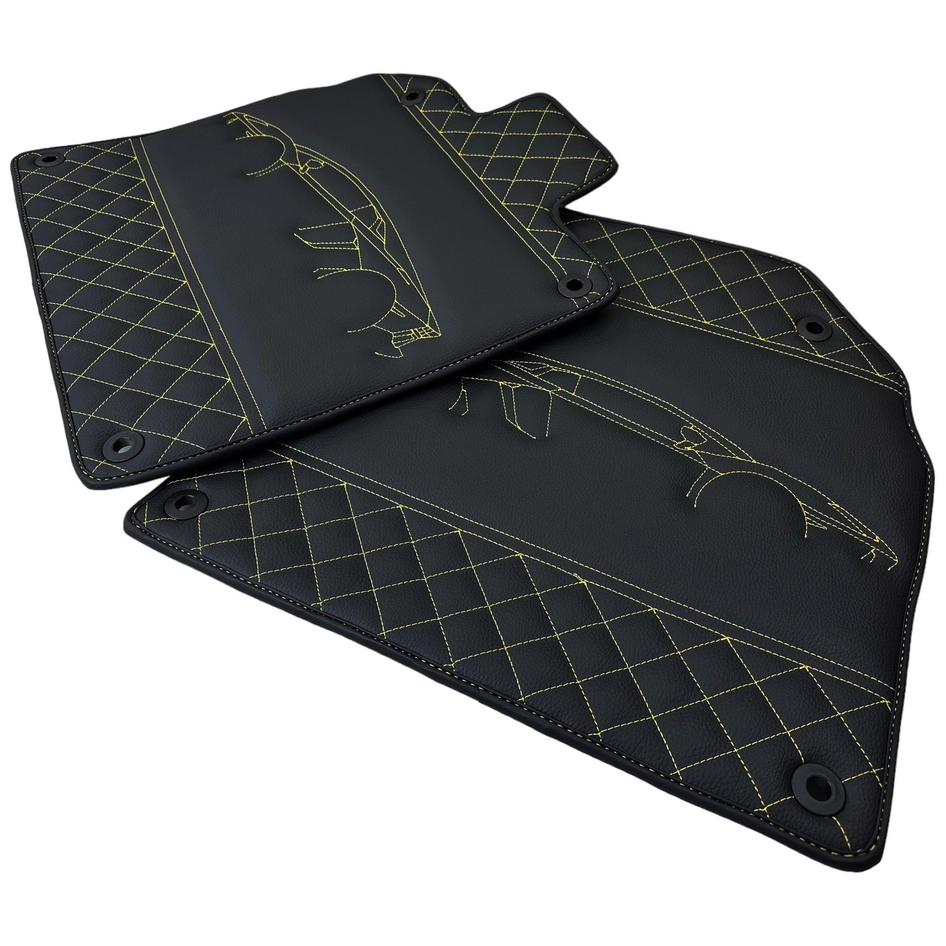 Leather Floor Mats for Lamborghini Aventador SV SVJ - AutoWin
