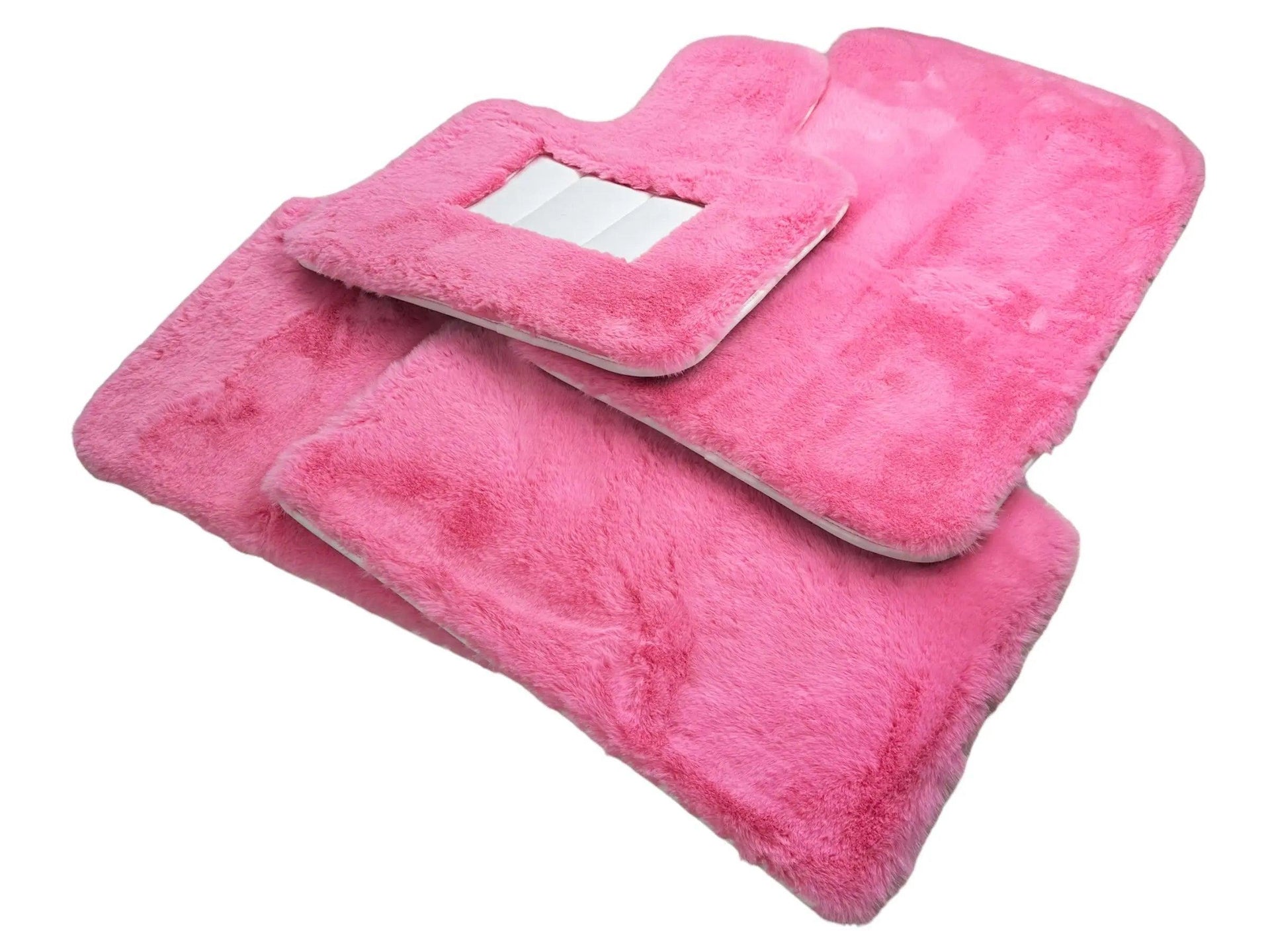 Pink Sheepskin Floor Mats For Rolls Royce Spectre (2023-2024) ER56 Design Brand - AutoWin