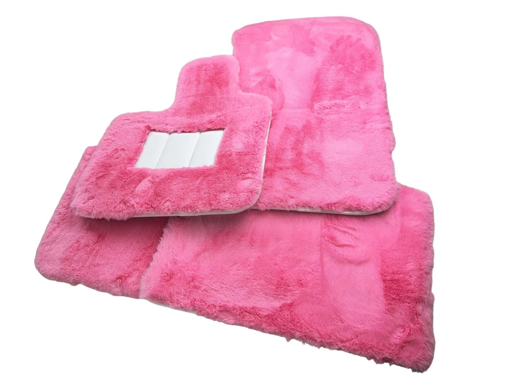 Pink Sheepskin Floor Mats For Rolls Royce Spectre (2023-2024) ER56 Design Brand - AutoWin
