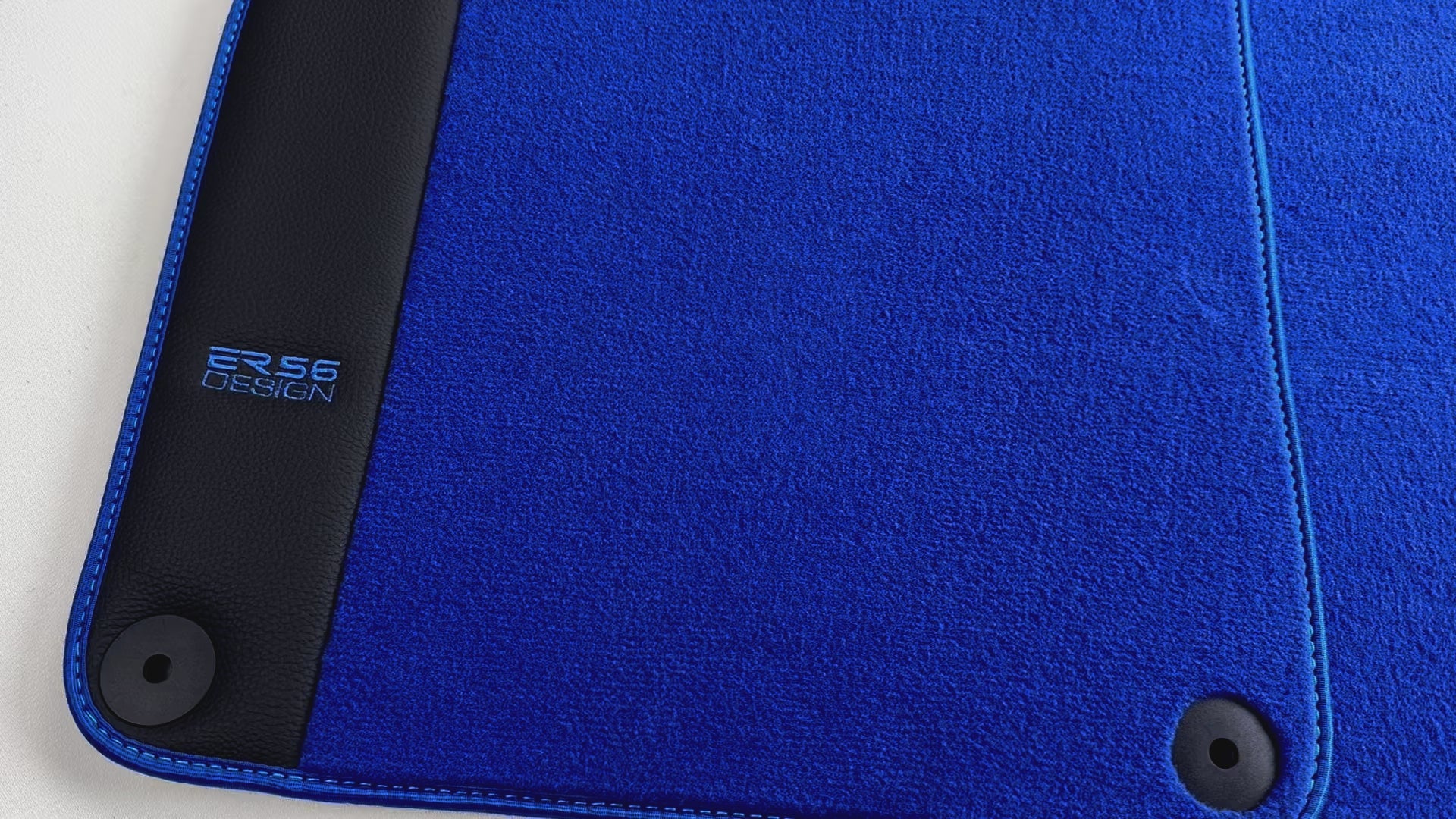 Light Blue Floor Mats for Porsche 987 Cayman (2009-2012) with Leather - AutoWin