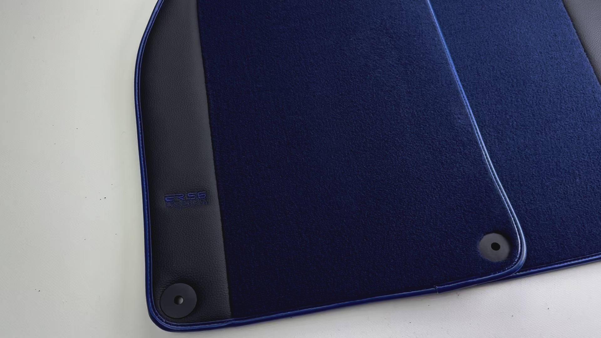 Dark Blue Floor Mats for Porsche 718 Boxster (2016-2023) with Leather - AutoWin