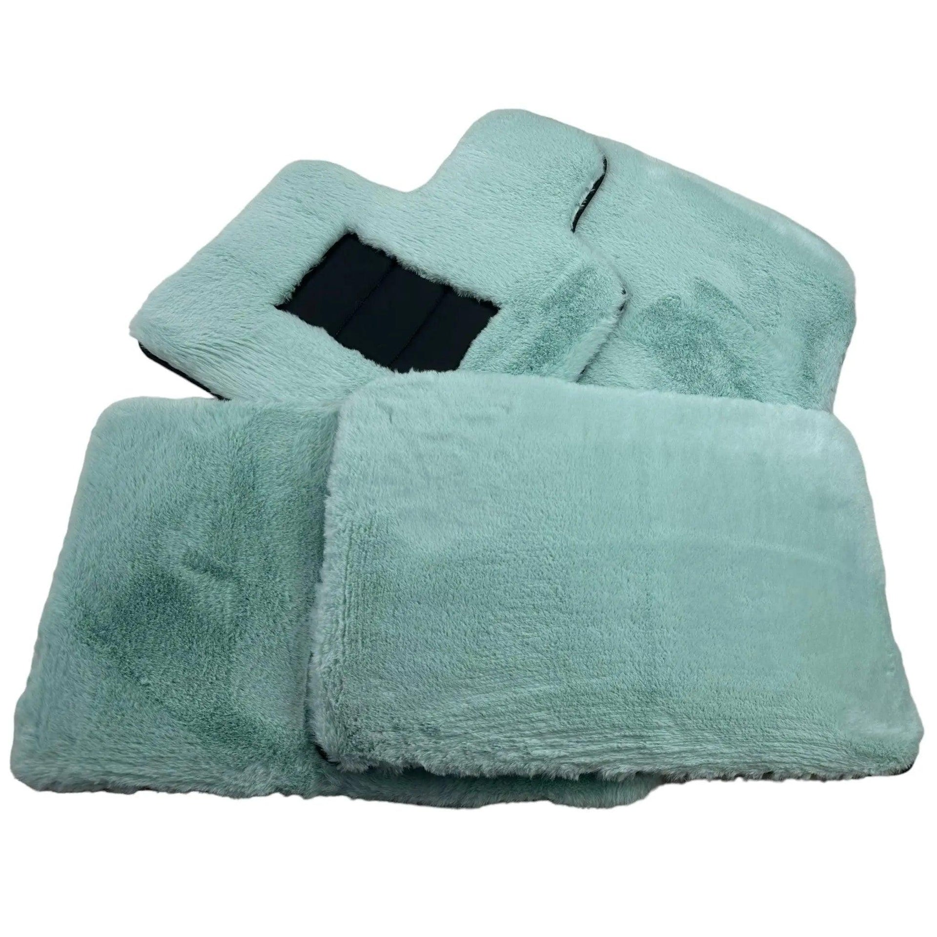 Tiffany Blue Sheepskin Floor Mats For Rolls Royce Shadow 1965-1977 - AutoWin