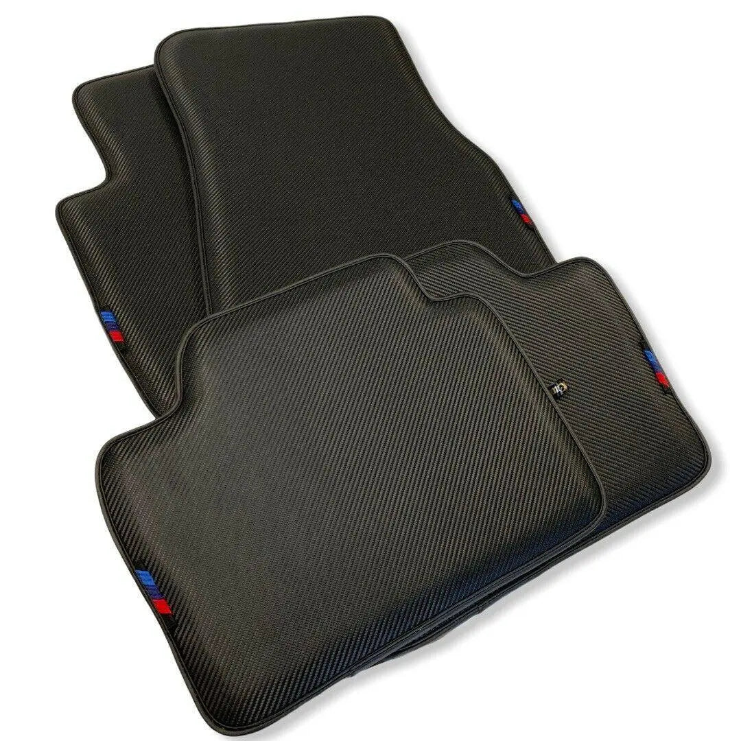 Floor Mats For BMW 7 Series G12 Carbon Fiber Leather - AutoWin
