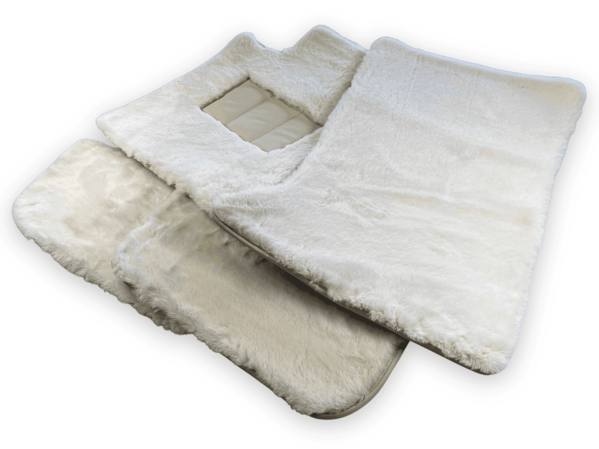 Luxury White Sheepskin Floor Mats for Rolls Royce Ghost Series II (2021-2024)