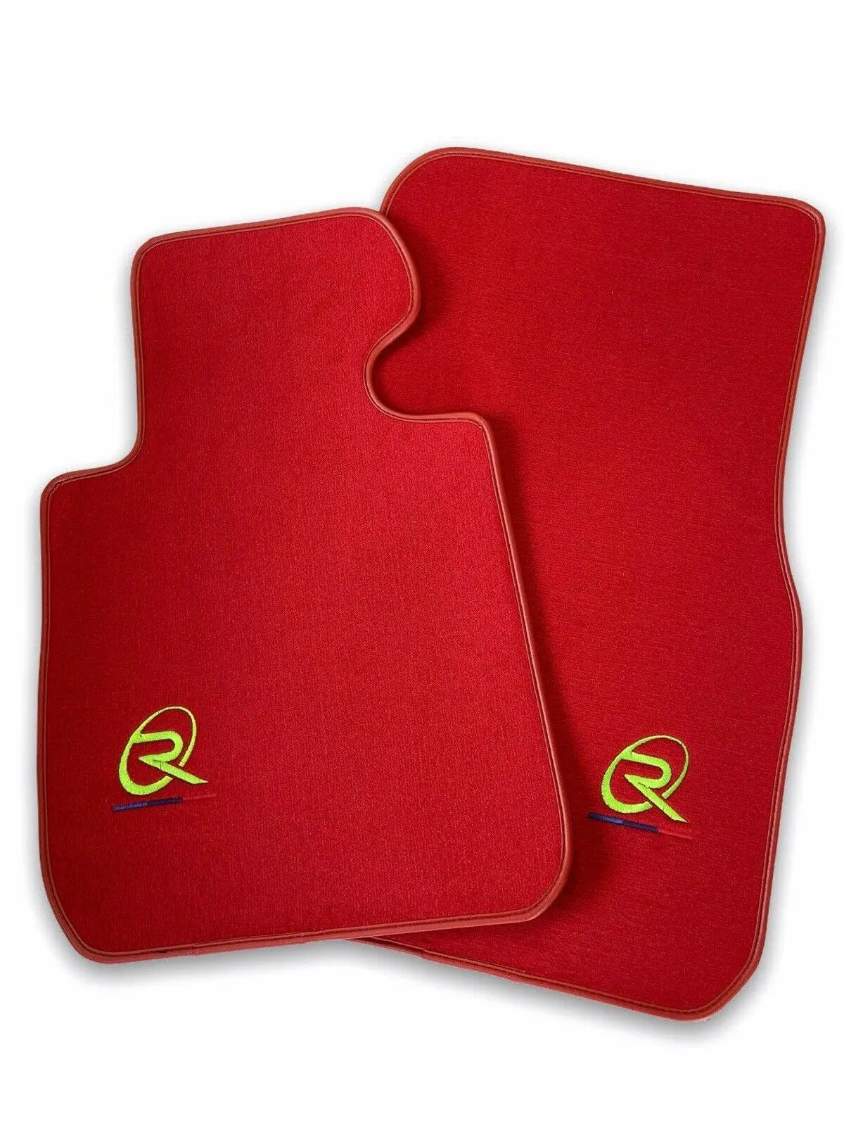 Red Floor Mats For BMW X5 Series E70 LCI ROVBUT Brand Tailored Set Perfect Fit Green SNIP Collection - AutoWin