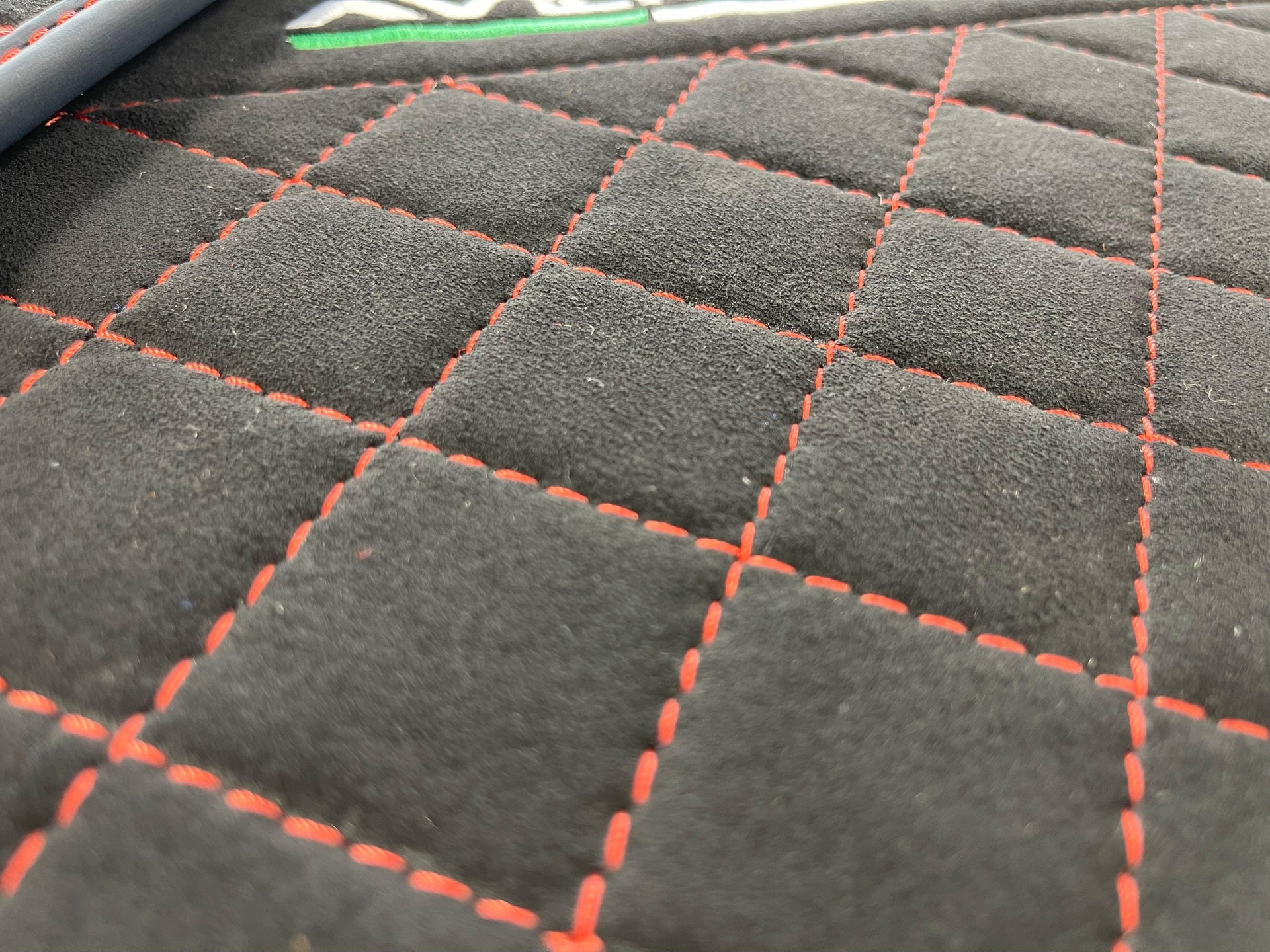 Alcantara Leather Floor Mats For Lamborghini Aventador | Red Stitching - AutoWin