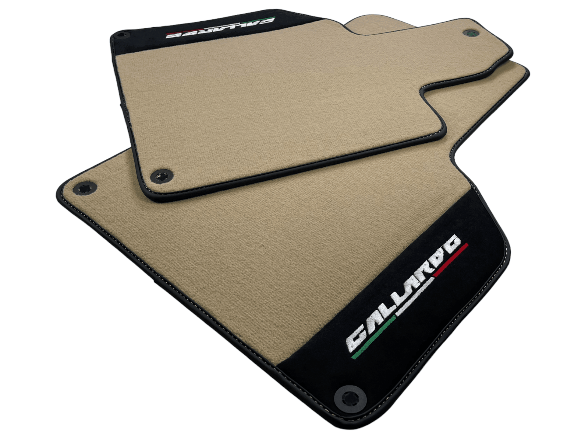 Beige Floor Mats for Lamborghini Gallardo With Alcantara Leather - AutoWin