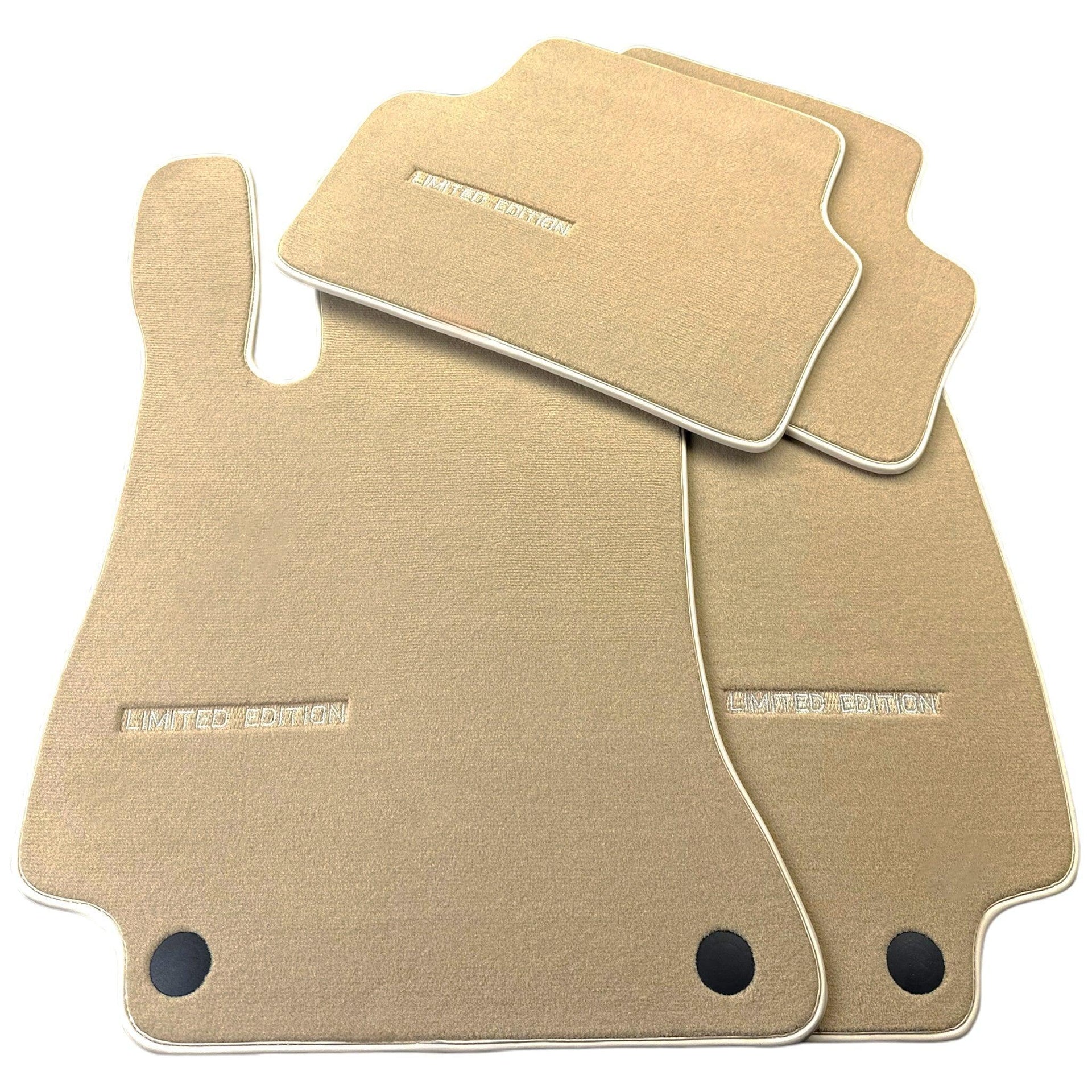 Beige Floor Mats For Mercedes Benz C-Class C205 Coupe Facelift (2018-2023) | Limited Edition - AutoWin