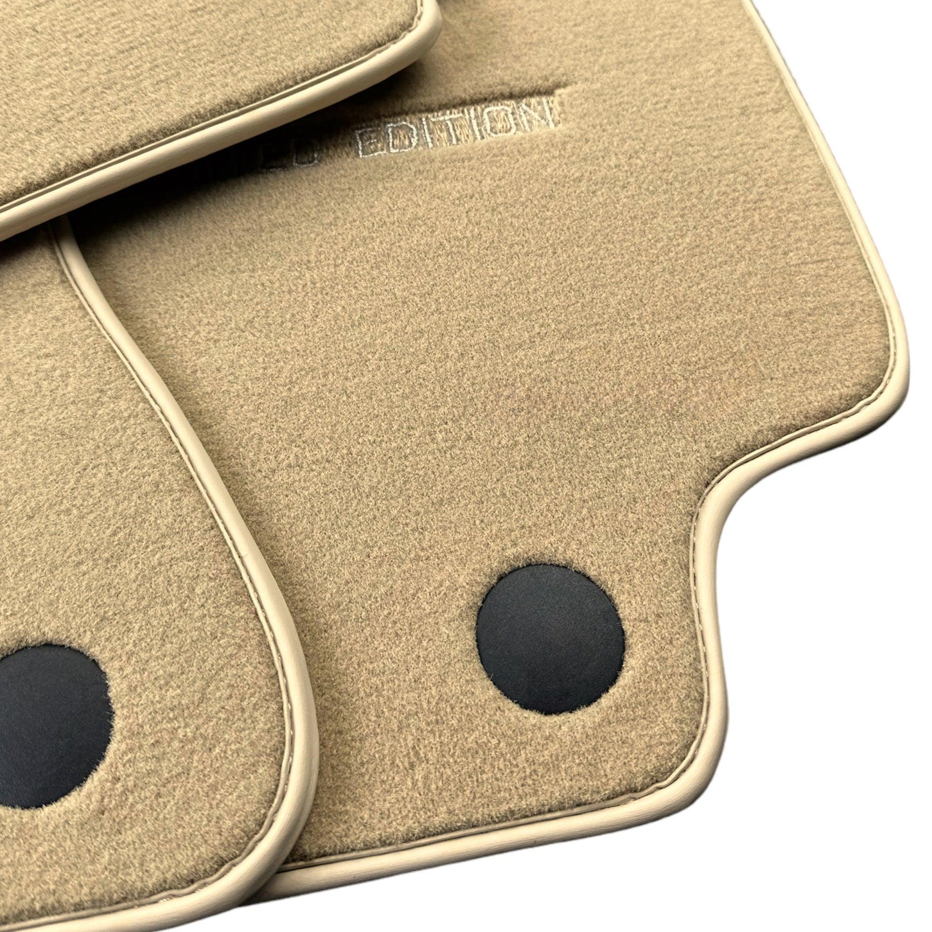 Beige Floor Mats For Mercedes Benz CLK-Class A209 Convertible (2003-2010) | Limited Edition - AutoWin