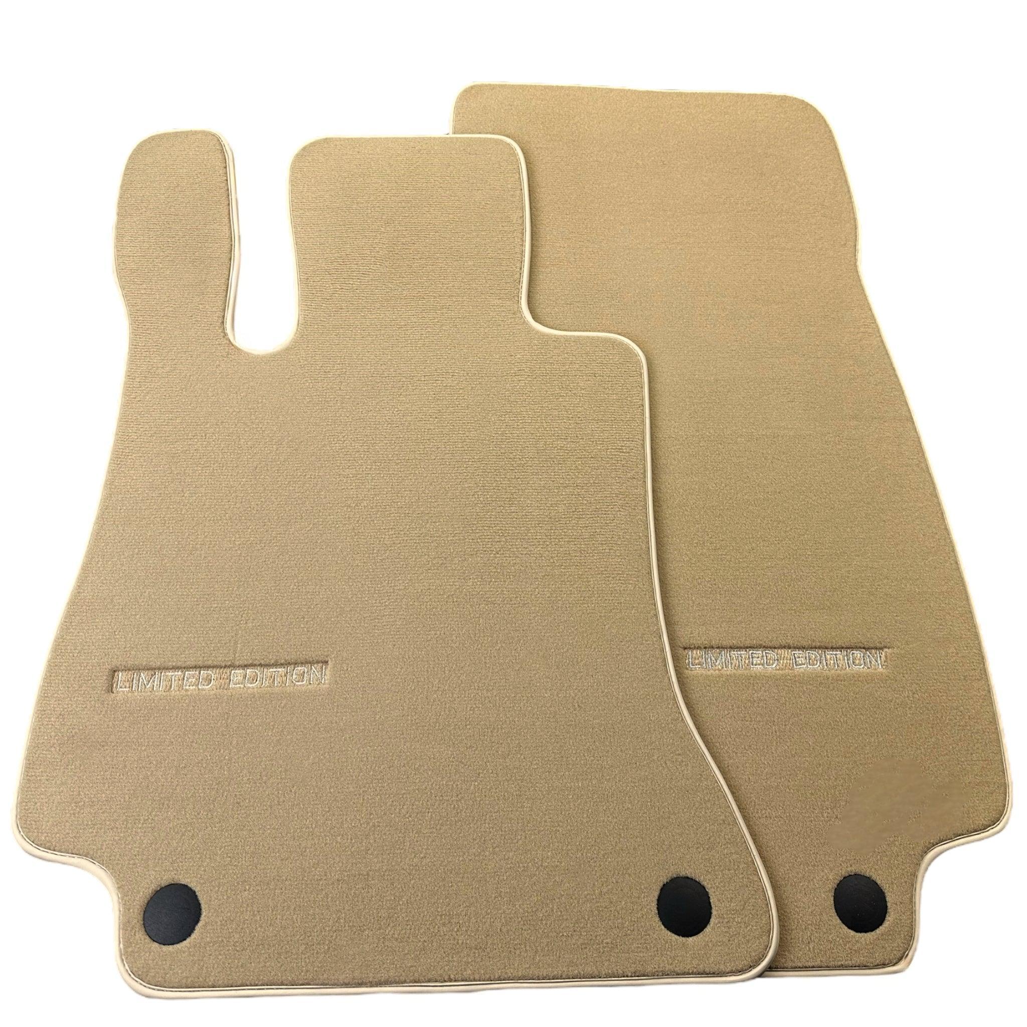 Beige Floor Mats For Mercedes Benz S-Class C126 Coupe (1981-1991) | Limited Edition - AutoWin