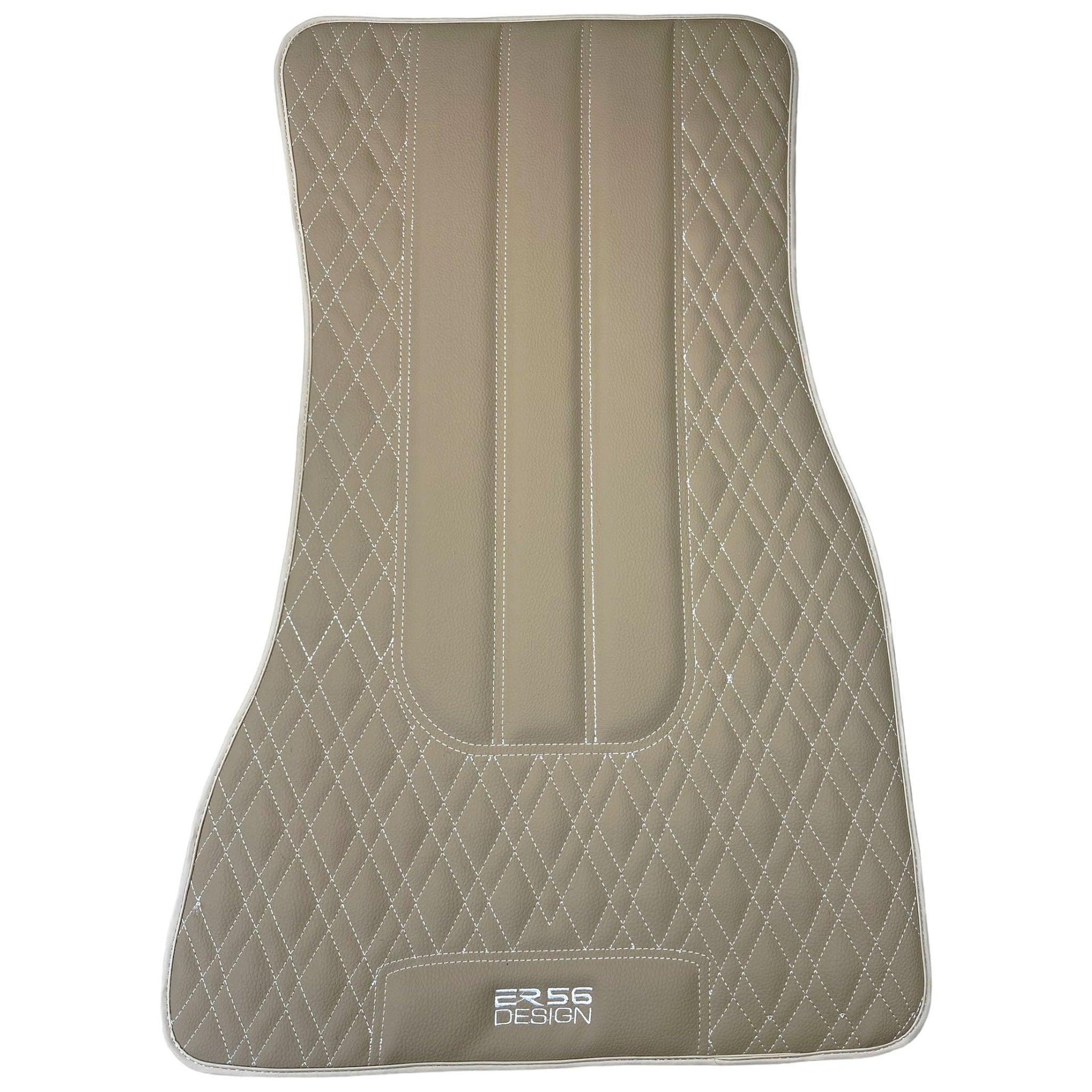 Beige Leather Floor Mats For BMW 3 Series E30 2-doors Coupe - AutoWin