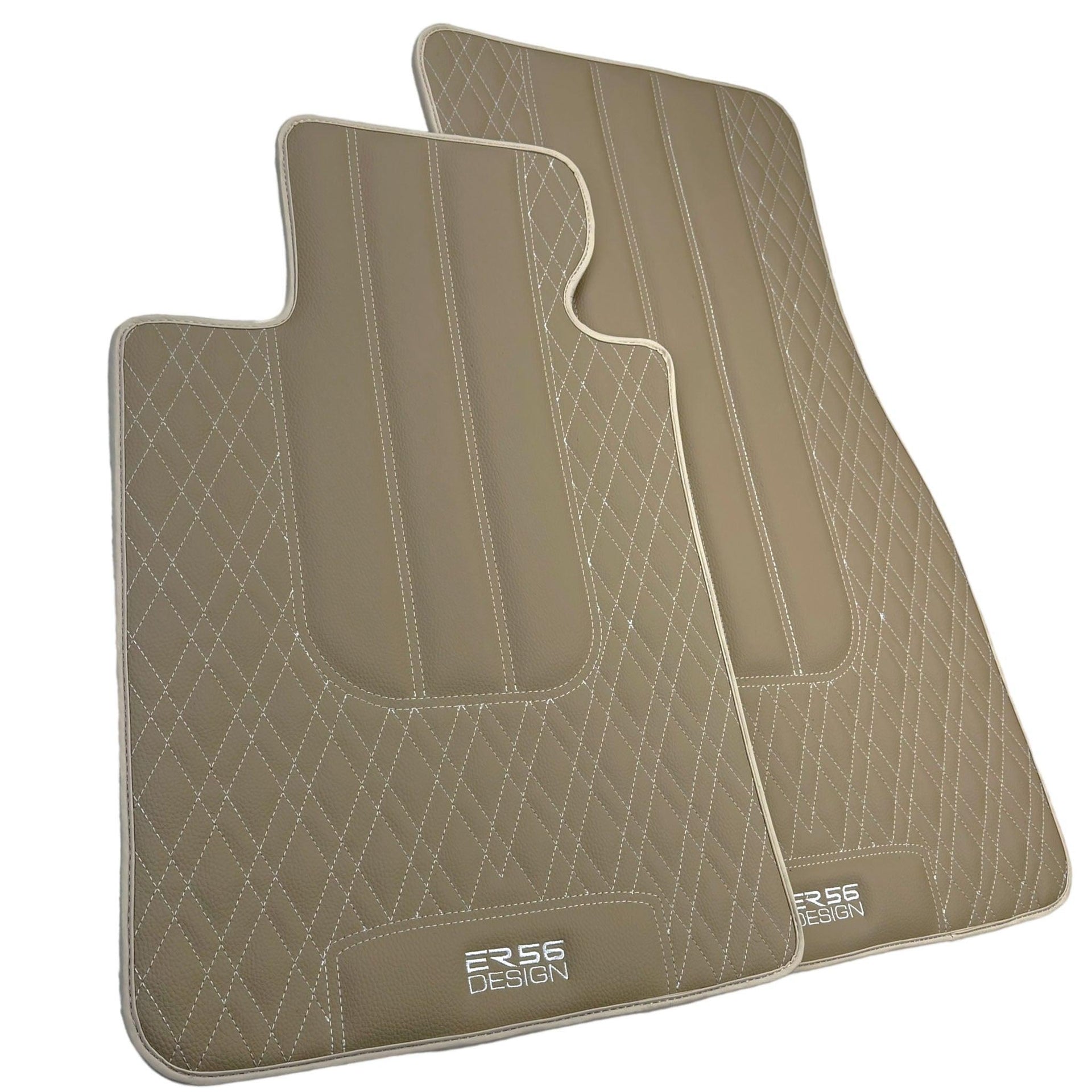 Beige Leather Floor Mats For BMW 3 Series E36 2-door Coupe - AutoWin