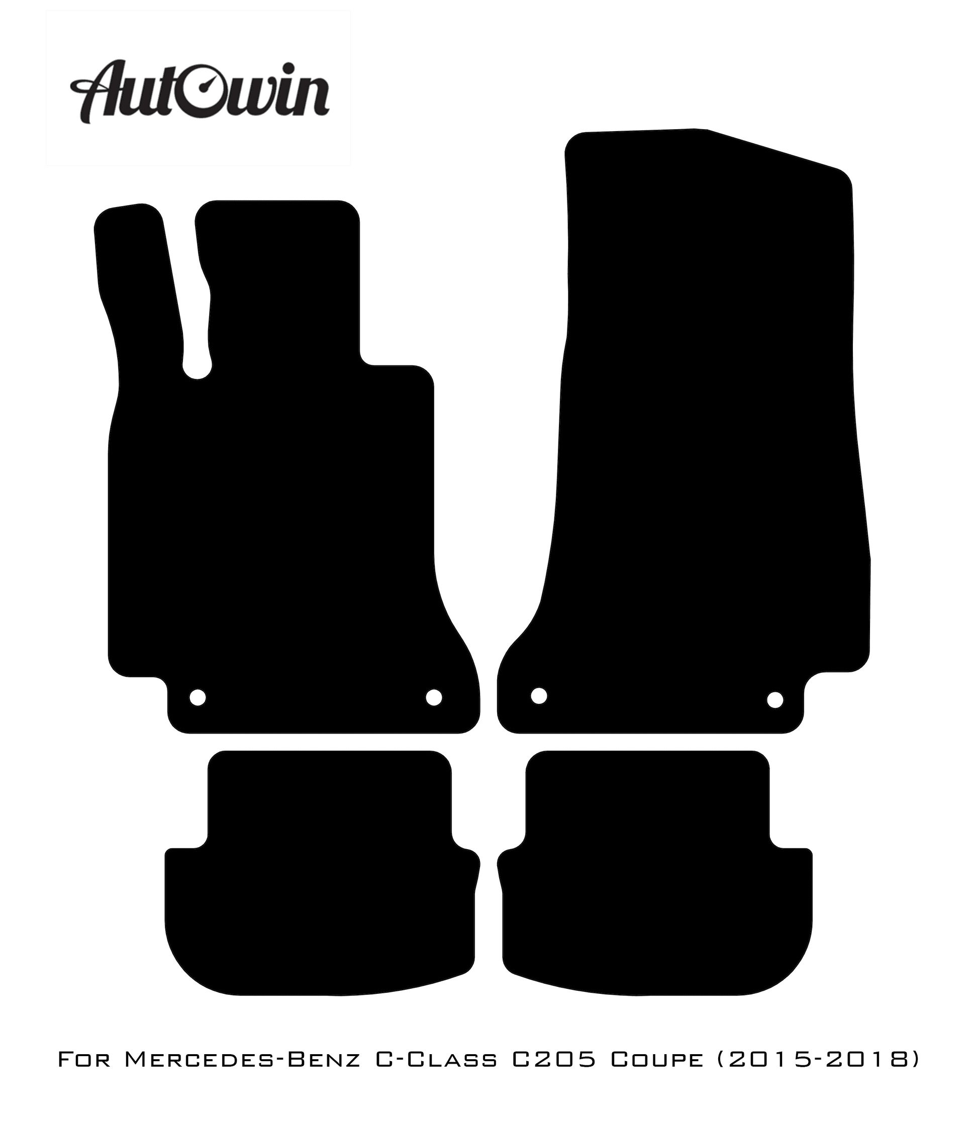 Beige Leather Floor Mats For Mercedes Benz C-Class C205 Coupe (2015-2018) | ER56 Design - AutoWin