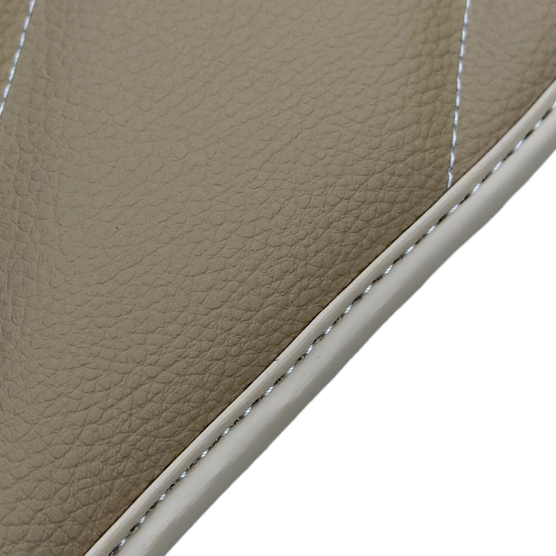 Beige Leather Floor Mats For Mercedes Benz EQB-Class X243 (2022-2024) | ER56 Design - AutoWin