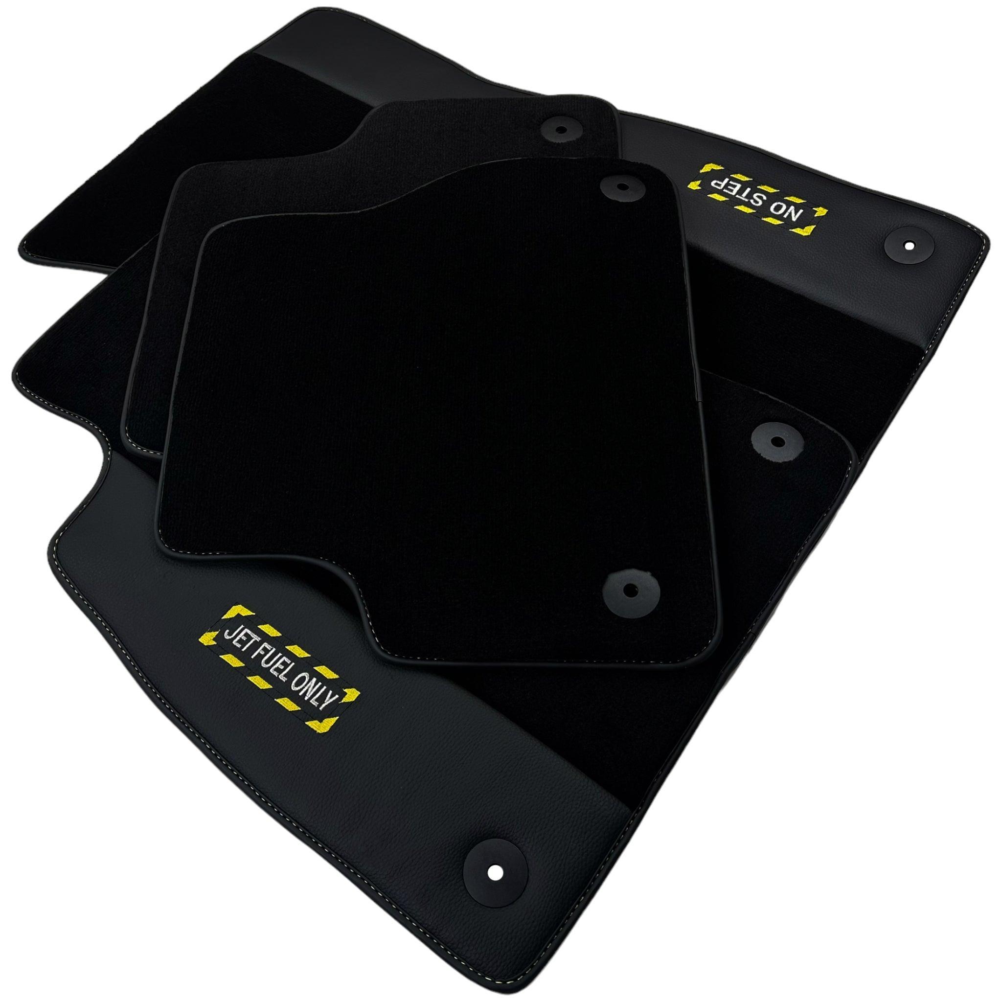 Black Floor Mats for Audi A4 - B8 Sedan (2008-2015) | Fighter Jet Edition - AutoWin