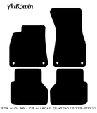 Black Floor Mats for Audi A6 - C8 Allroad Quattro (2019-2023) | Fighter Jet Edition - AutoWin