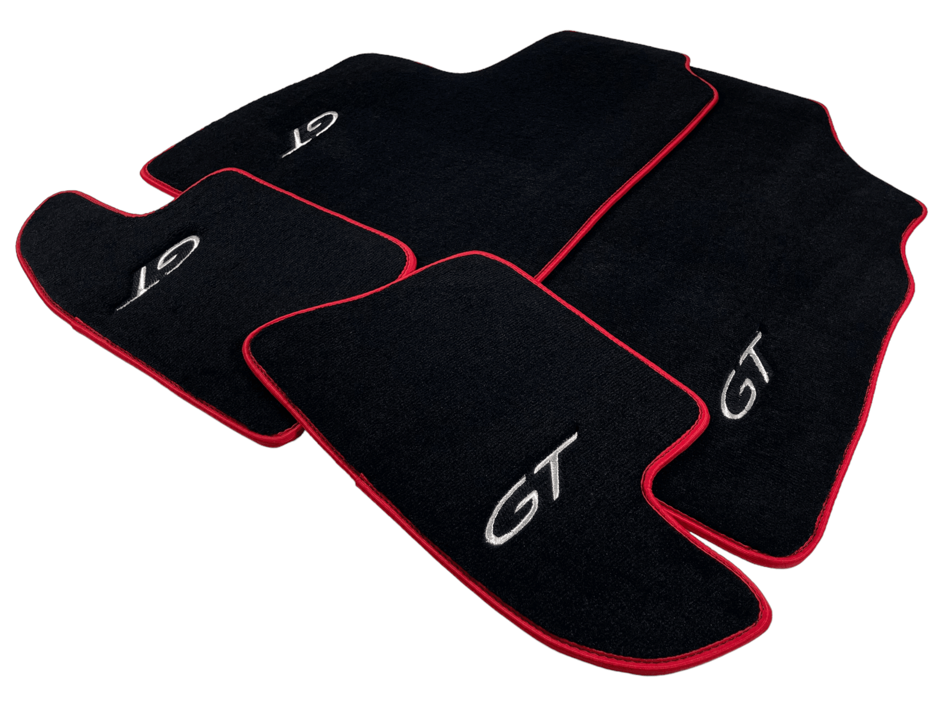 Black Floor Mats For Bentley Continental GT 2003–2011 With Red Trim - AutoWin