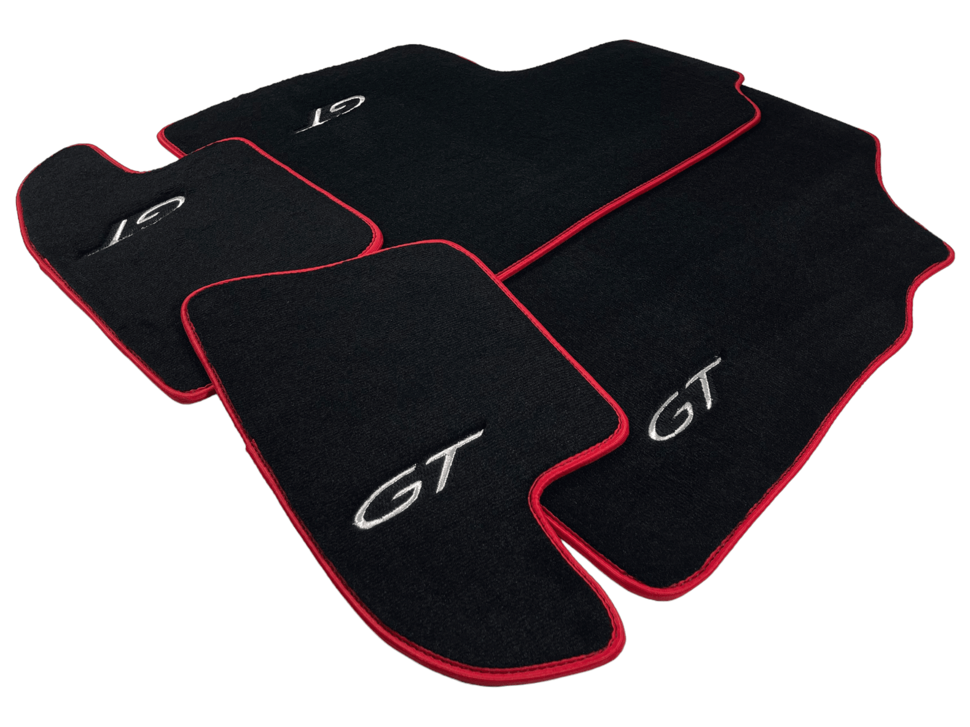 Black Floor Mats For Bentley Continental GT 2003–2011 With Red Trim - AutoWin