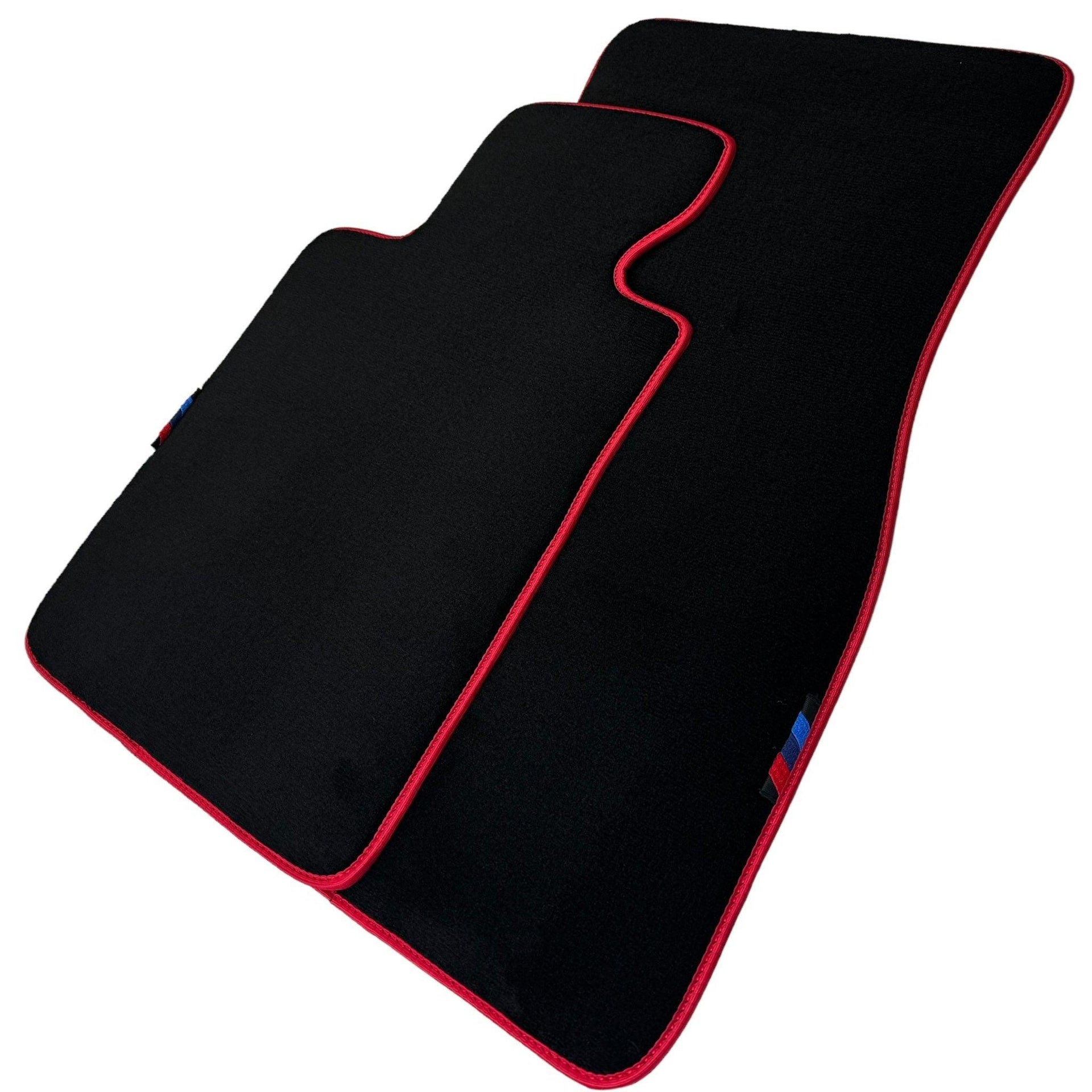 Black Floor Mats For BMW 1 Series F20 | Red Trim - AutoWin