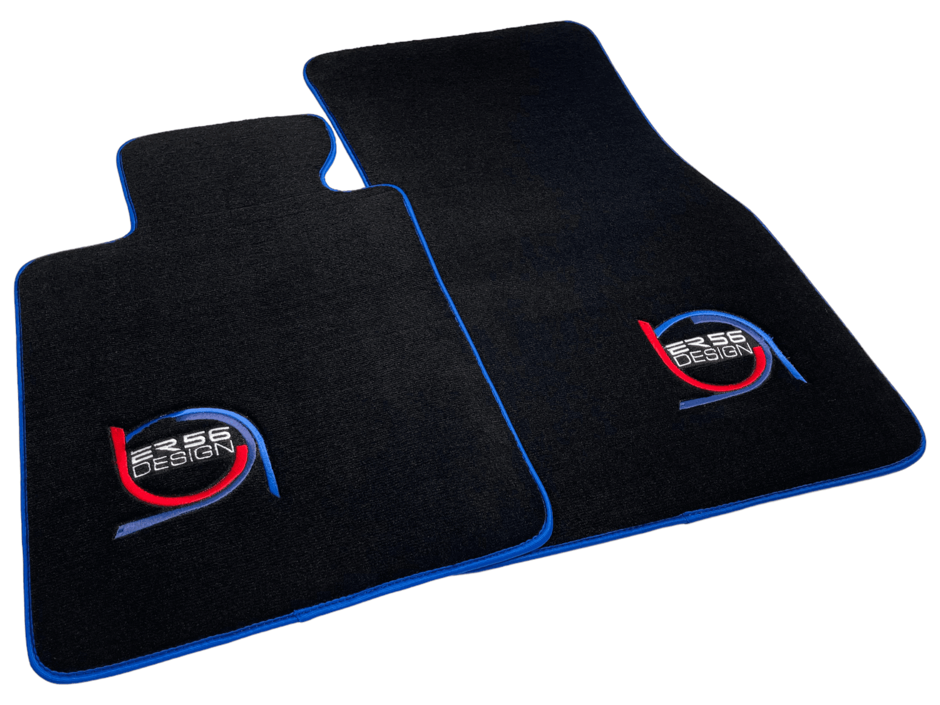 Black Floor Mats For BMW M5 E39 ER56 Design Limited Edition Blue Trim - AutoWin