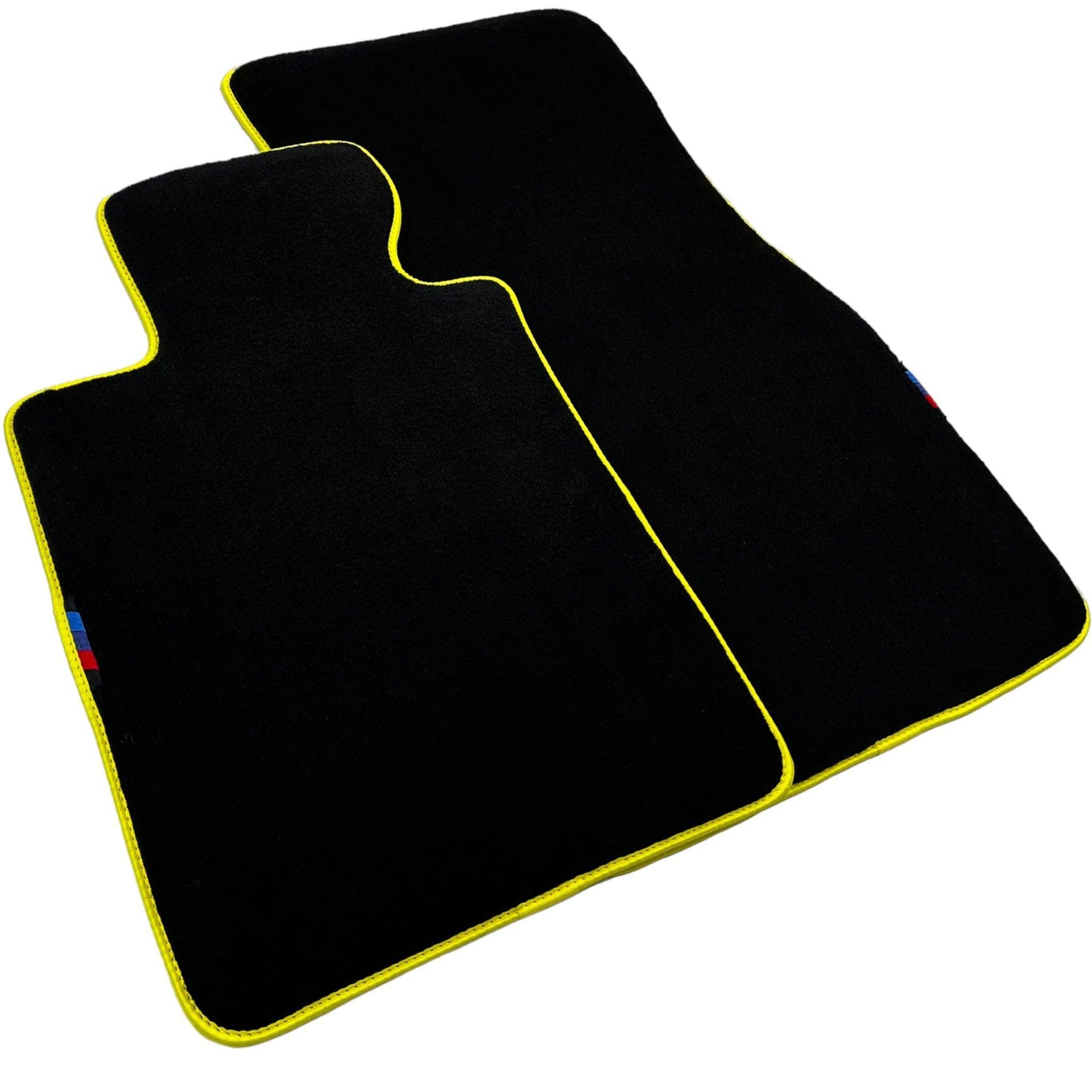 Black Floor Mats For BMW X2 Series F39 | Yellow Trim - AutoWin