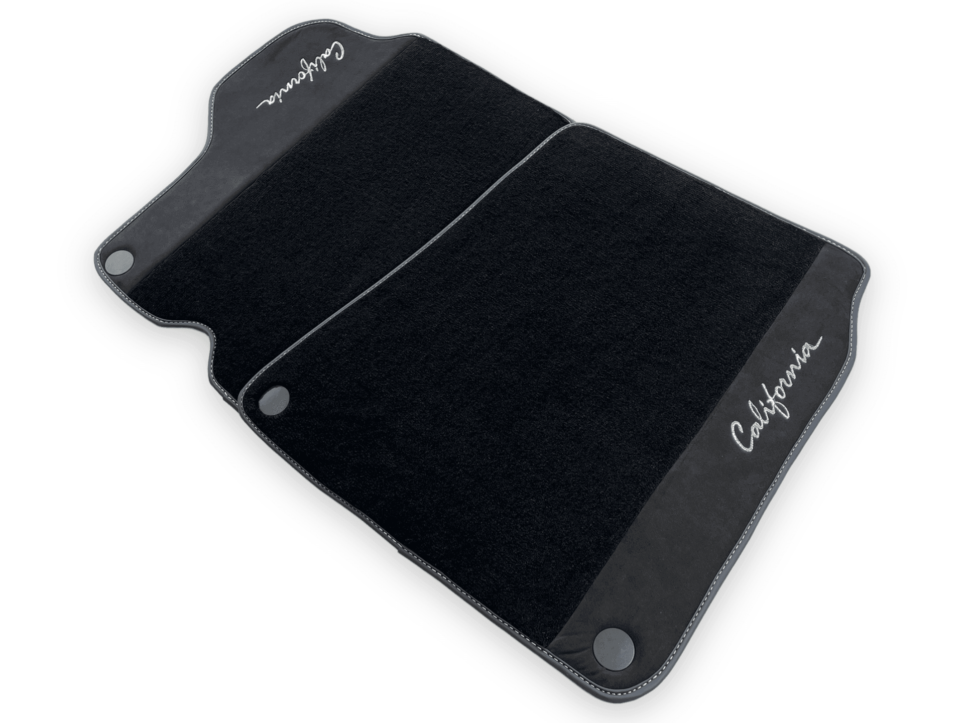 Black Floor Mats For Ferrari California 2008-2014 With Alcantara - AutoWin