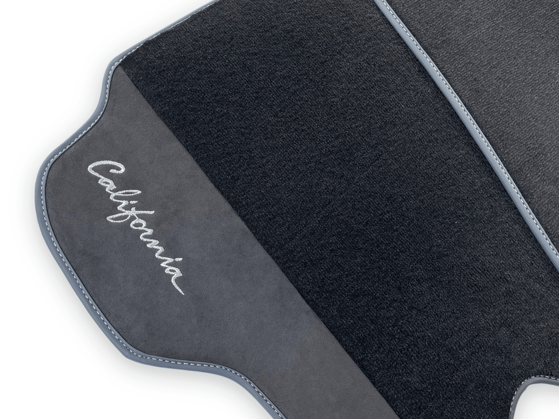 Black Floor Mats For Ferrari California 2008-2014 With Alcantara - AutoWin