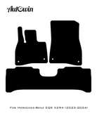 Black Luxury Floor Mats For Mercedes Benz EQE-Class X294 (2023-2024) | ER56 Design - AutoWin