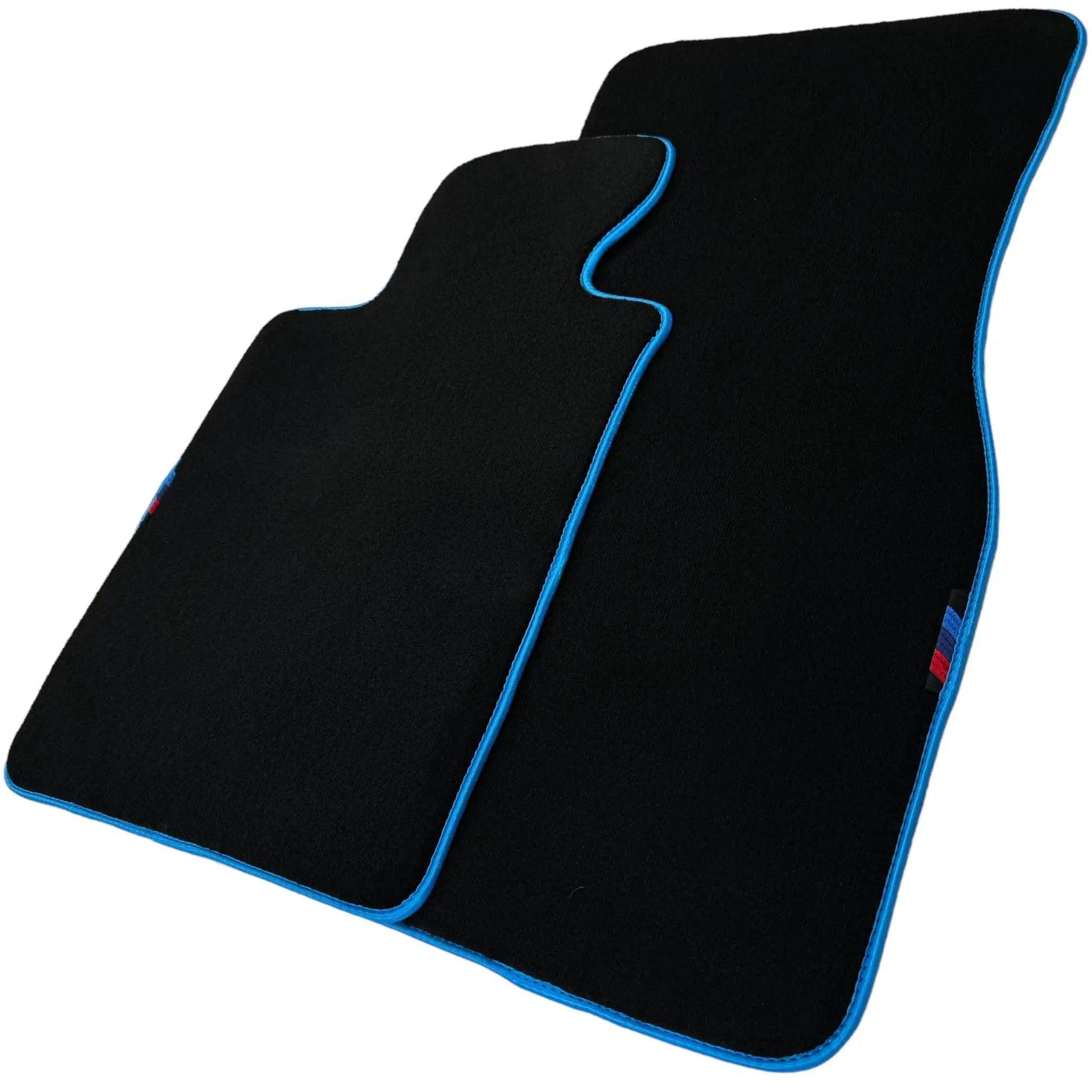 Black Mats For BMW 3 Series G21 5-door Wagon | Sky Blue Trim - AutoWin