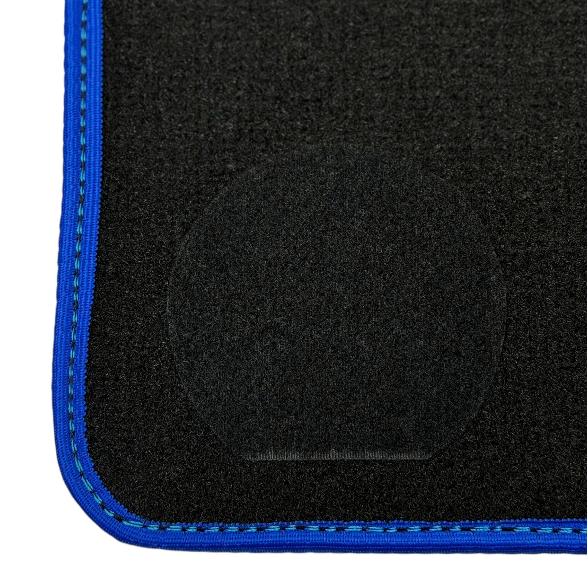 Black Mats For BMW 6 Series E24 Coupe | Blue Trim - AutoWin