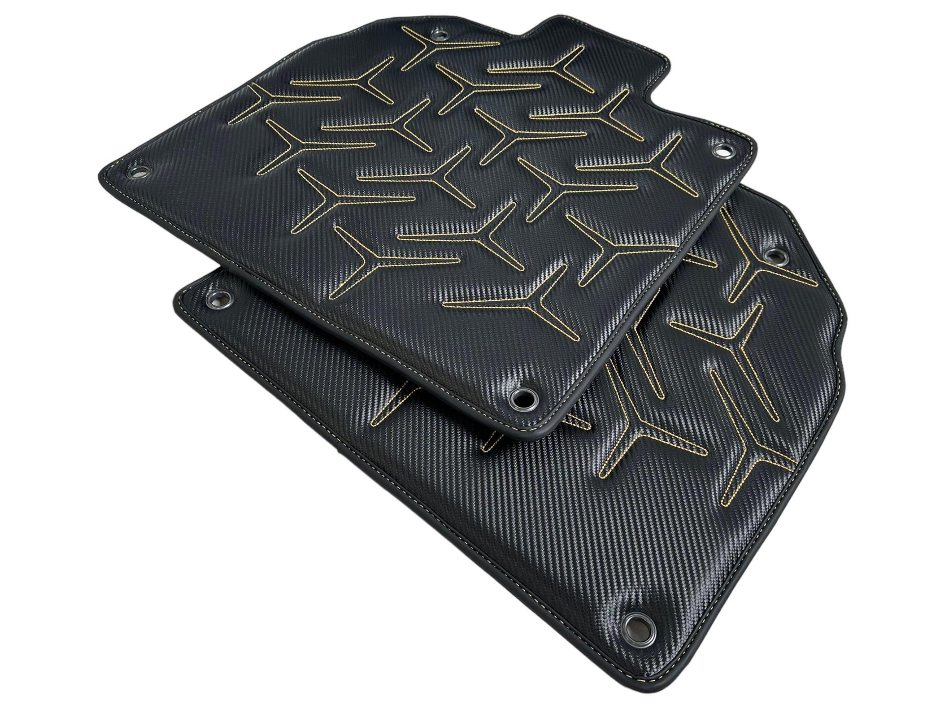 Carbon Leather Floor Mats for Lamborghini Aventador SV - AutoWin
