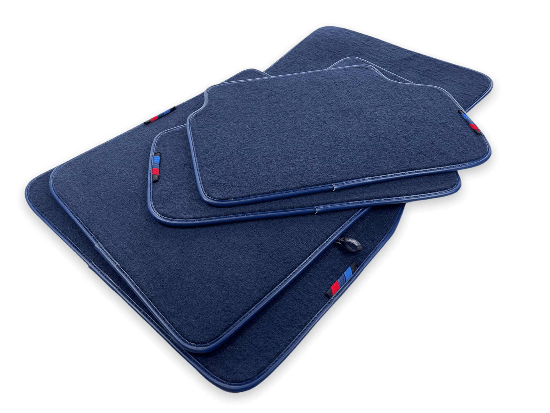 Dark Blue Floor Mats For BMW 7 Series F01 With M Package - AutoWin