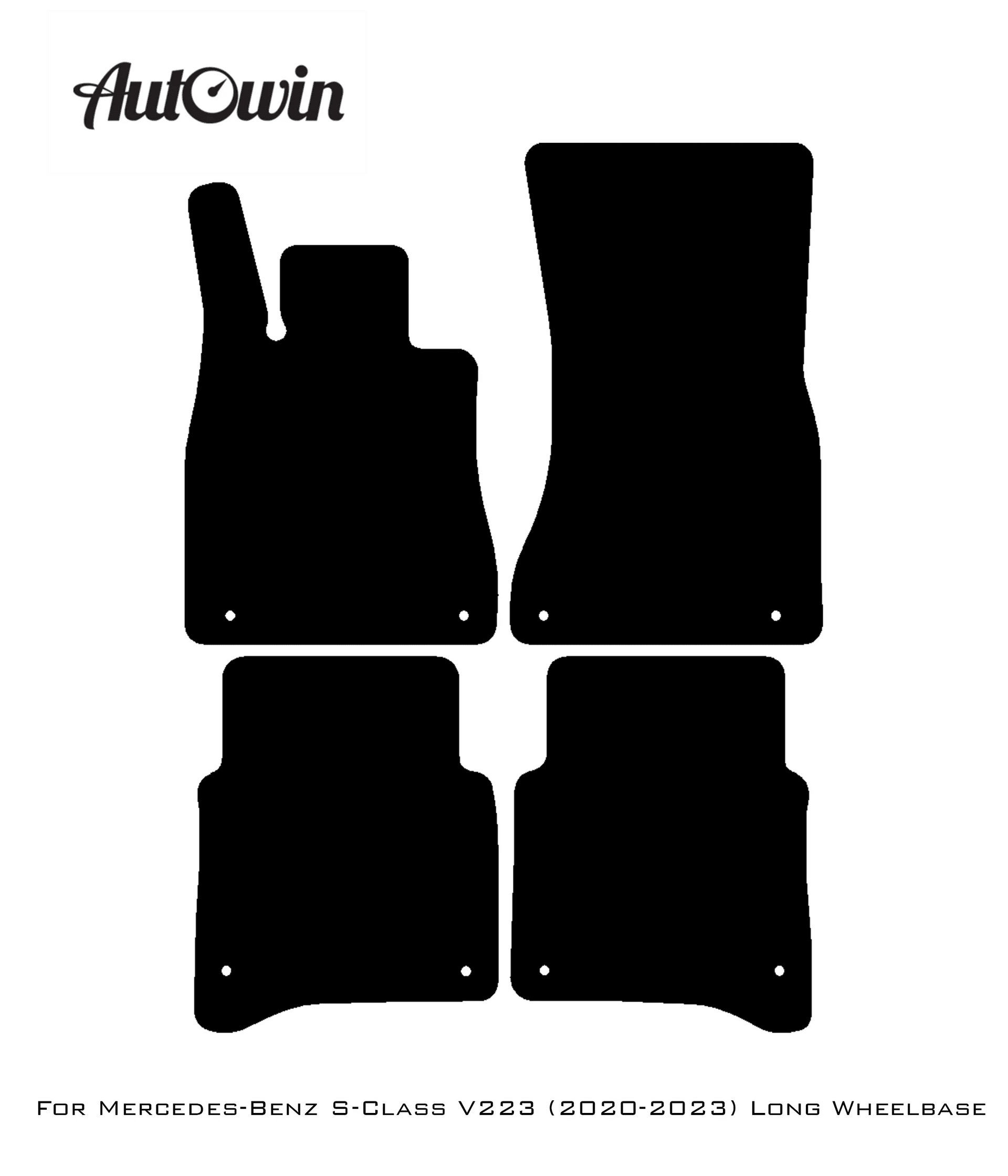 Dark Blue Floor Mats For Mercedes Benz S-Class V223 (2020-2023) Long Wheelbase | Limited Edition - AutoWin