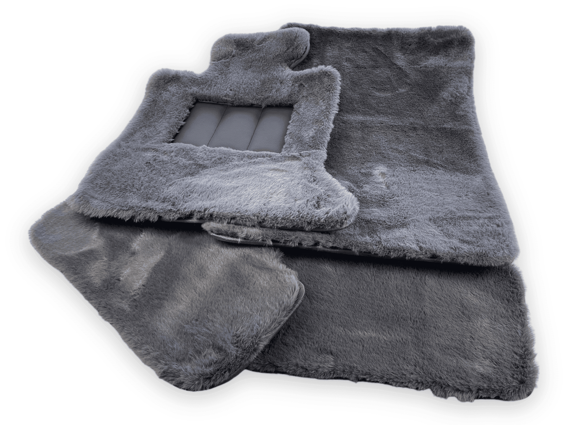 Dark Gray Sheepskin Floor Mats For Rolls Royce Ghost Series I (2010–2020) Er56 Design Brand - AutoWin