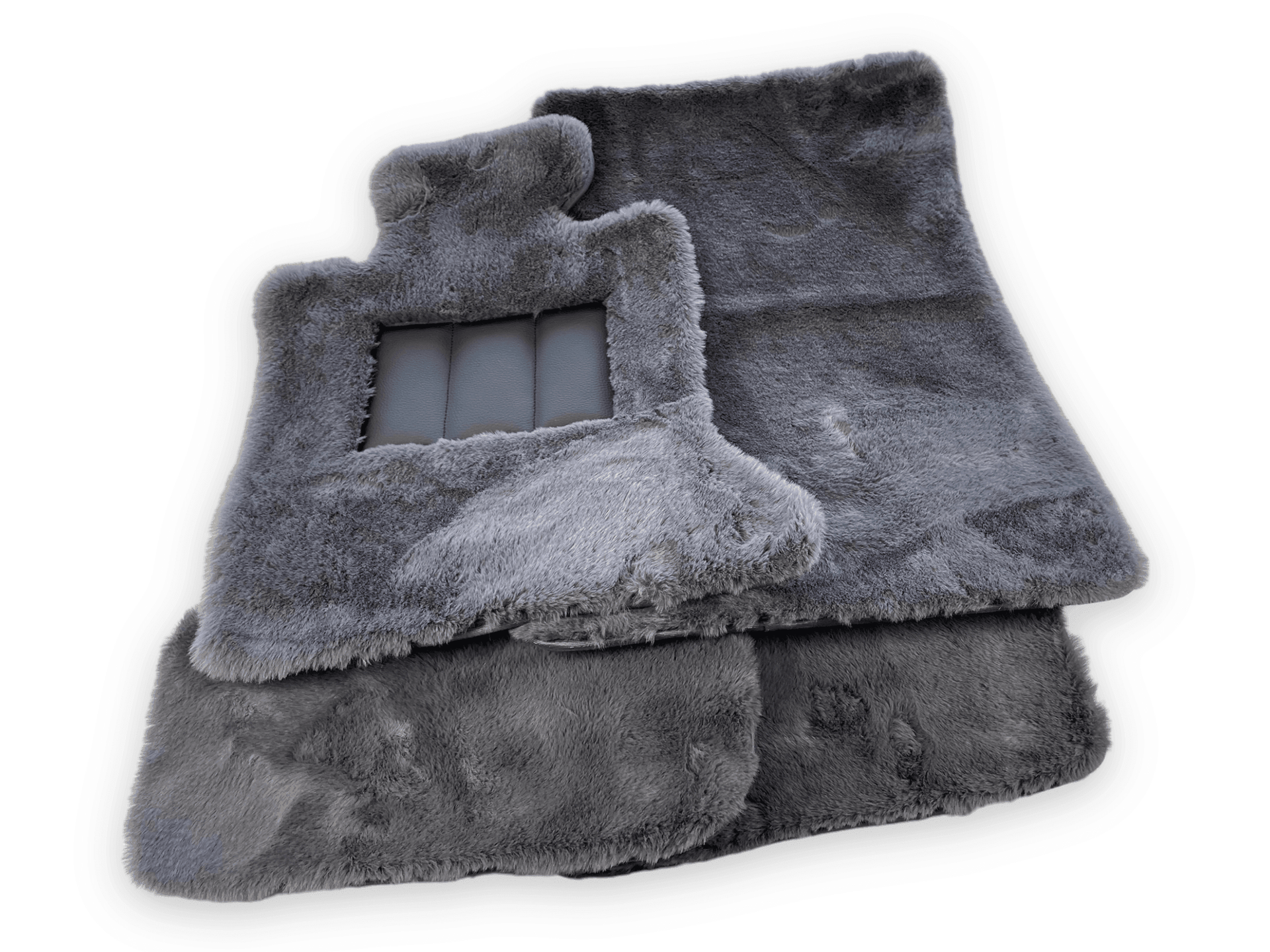 Dark Gray Sheepskin Floor Mats For Rolls Royce Phantom Drophead Coupe 2007–2016 Er56 Design Brand - AutoWin