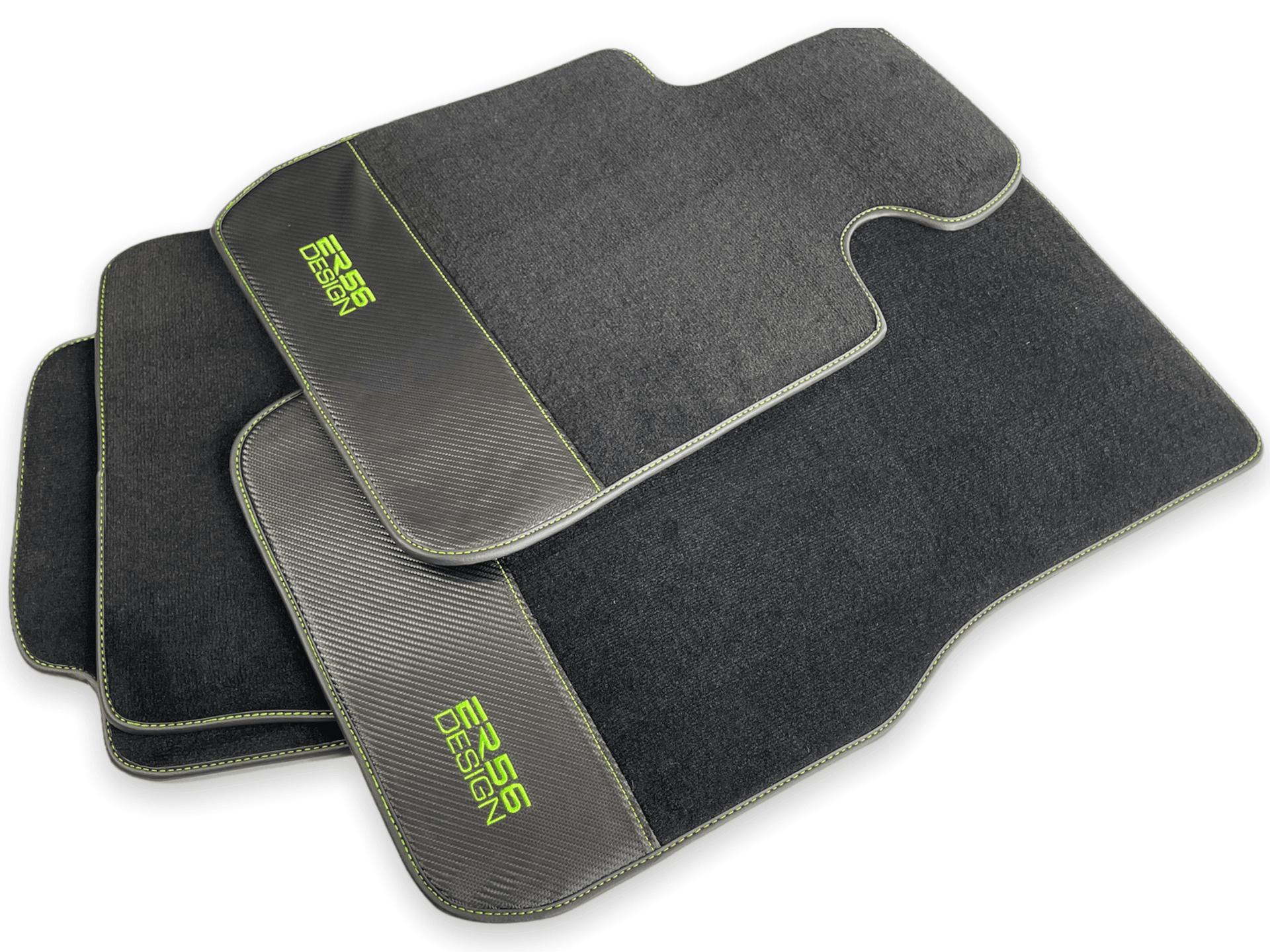 Floor Mats For BMW 4 Series G22 Coupe Carbon Leather Er56 Design - AutoWin