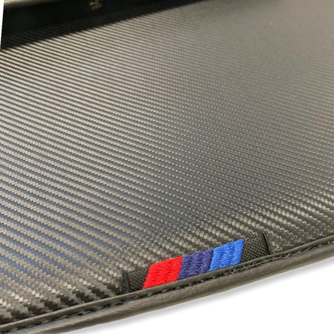 Floor Mats For BMW 5 Series E34 Sedan Autowin Brand Carbon Fiber Leather - AutoWin