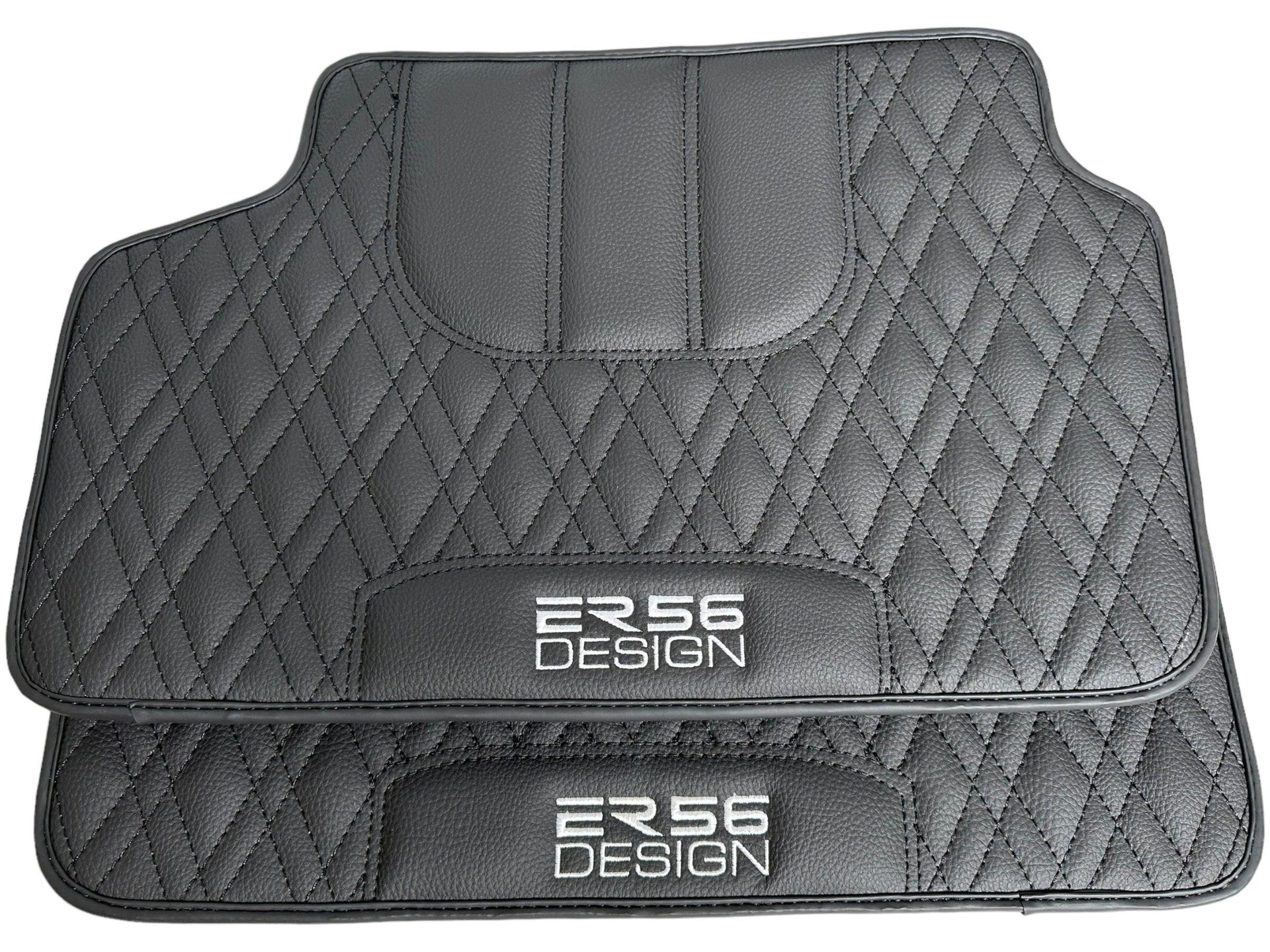 Floor Mats For BMW 5 Series F11 5-doors Wagon Black Leather Er56 Design - AutoWin