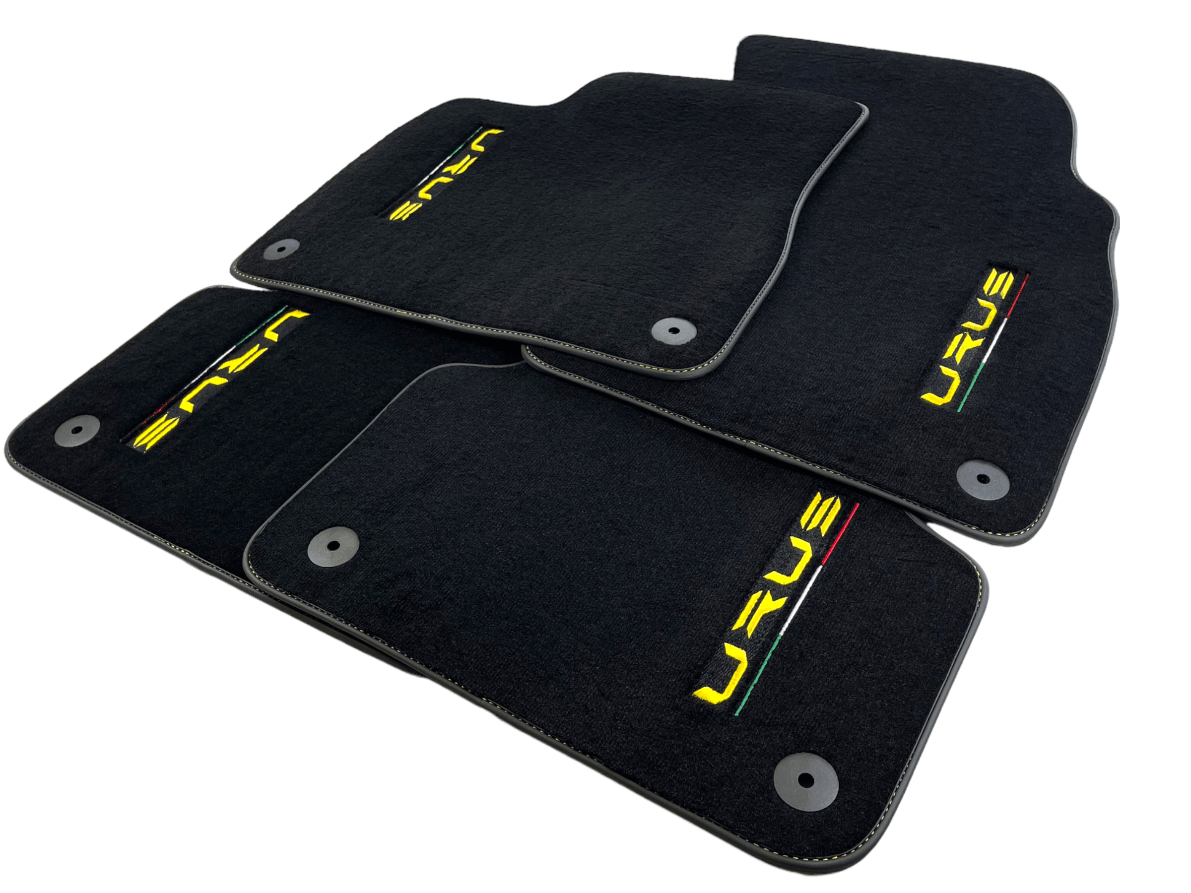 Floor Mats For Lamborghini Urus Black Tailored Yellow Edition - AutoWin