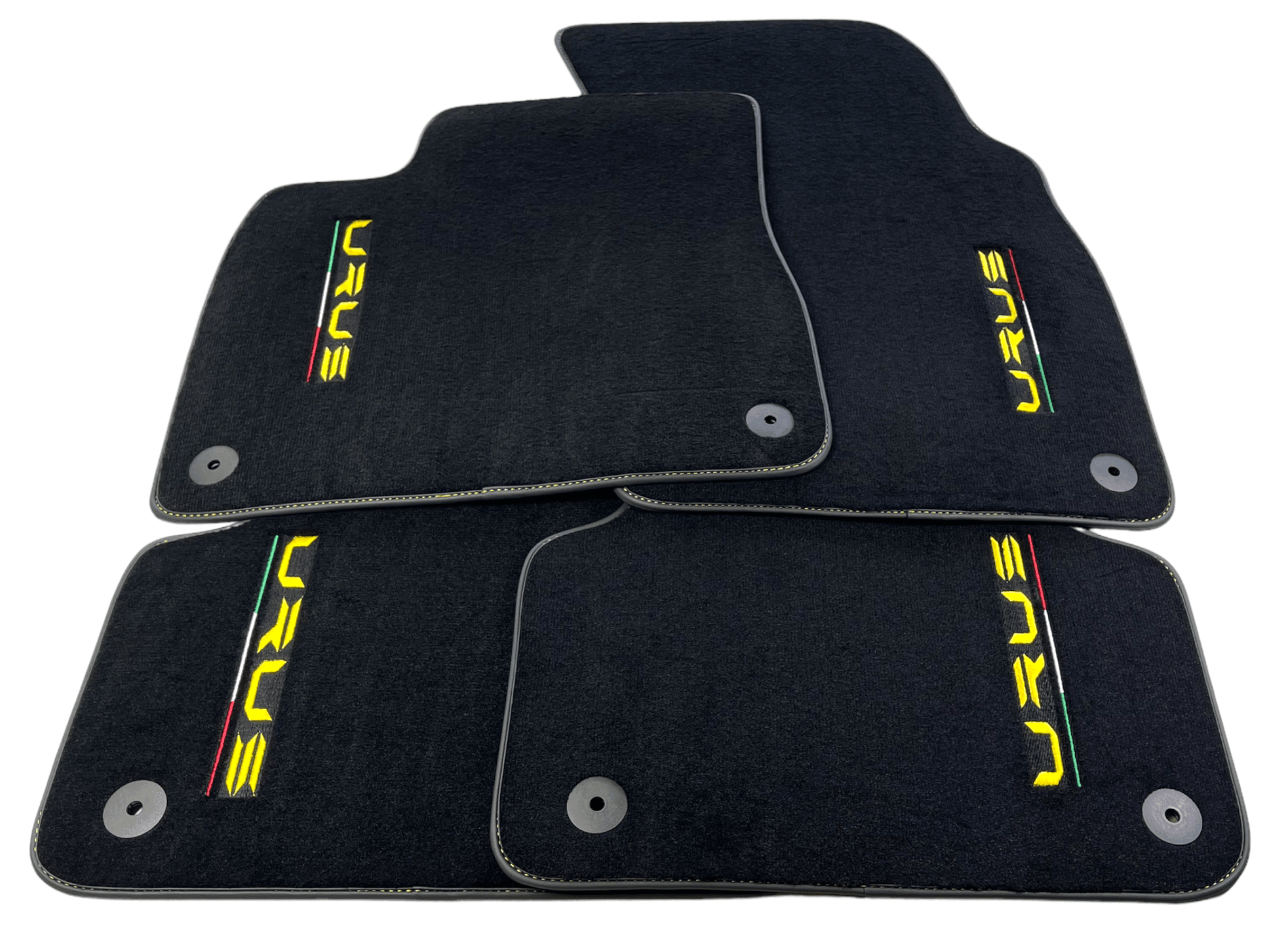 Floor Mats For Lamborghini Urus Black Tailored Yellow Edition - AutoWin