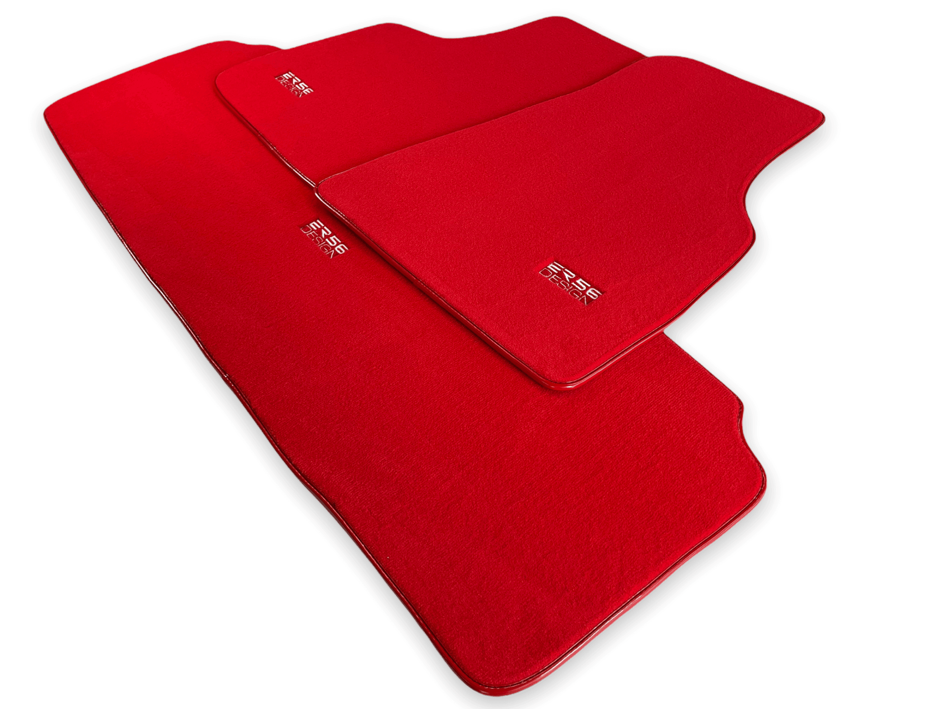 Floor Mats For Tesla Model 3 Red Tailored Carpets ER56 Design - AutoWin