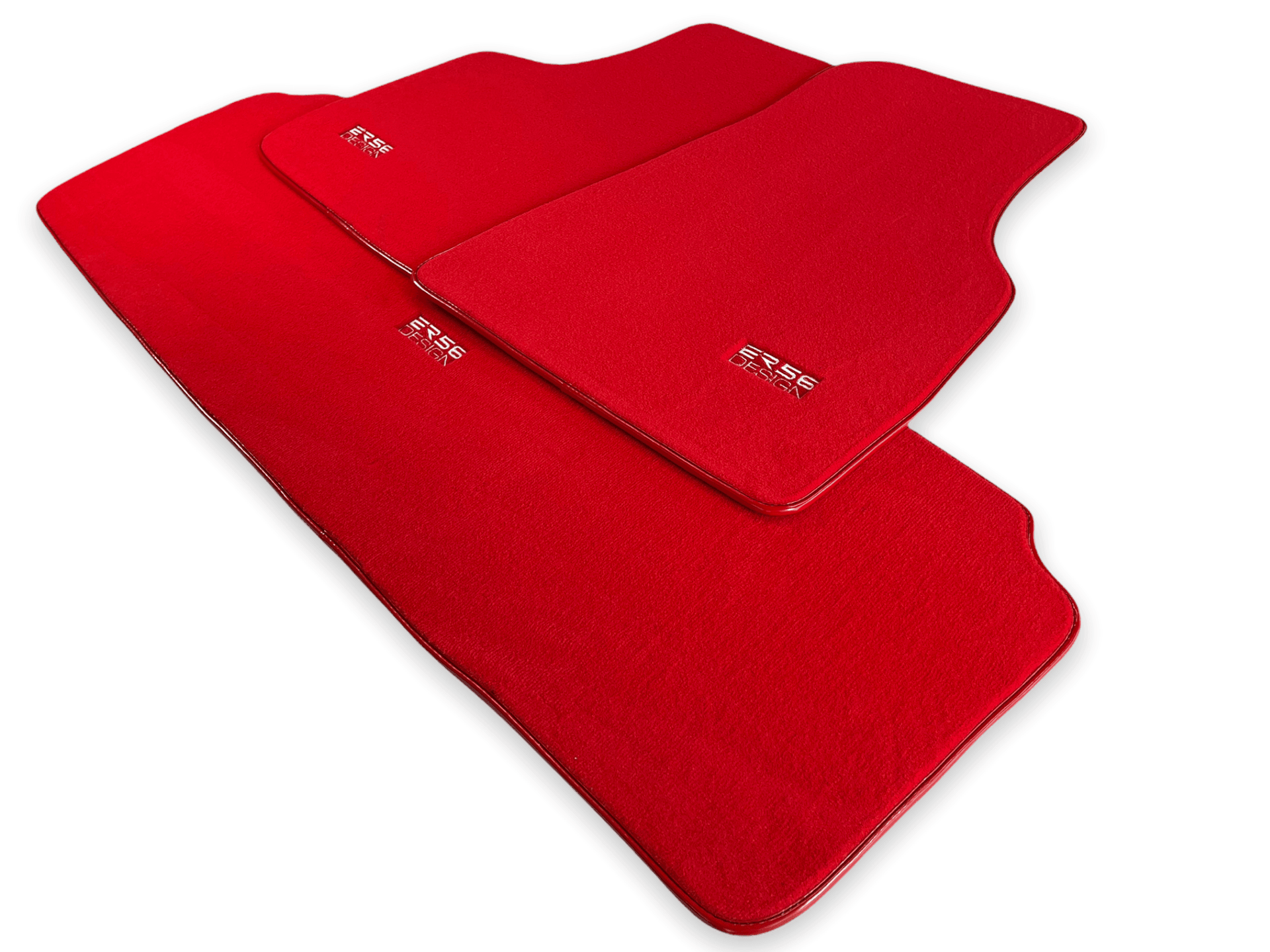 Floor Mats For Tesla Model 3 Red Tailored Carpets ER56 Design - AutoWin