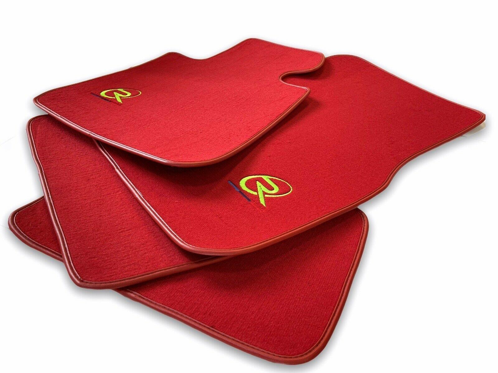 Red Floor Mats For BMW 3 Series E36 2-door Coupe ROVBUT Brand Tailored Set Perfect Fit Green SNIP Collection - AutoWin
