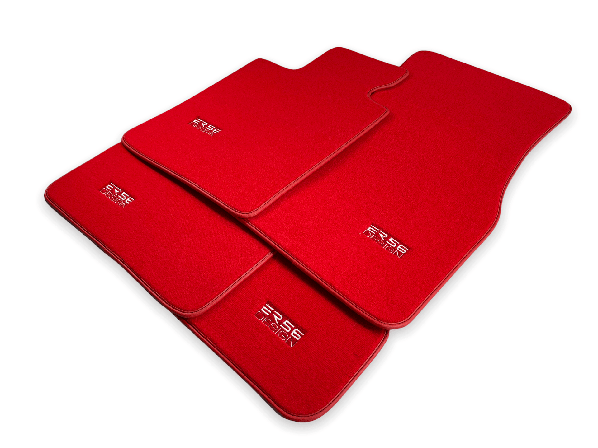 Red Floor Mats For BMW 5 Series E39 - ER56 Design Brand - AutoWin