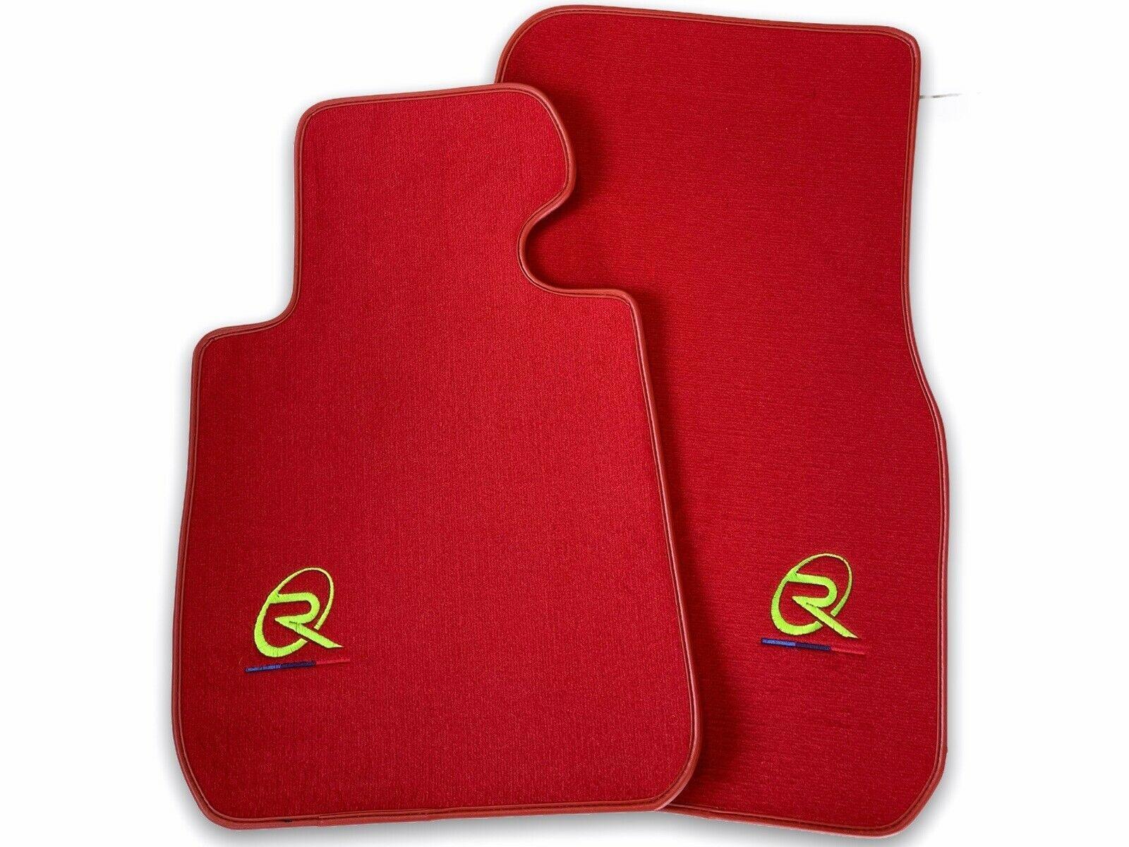 Red Floor Mats For BMW M3 E93 ROVBUT Brand Tailored Set Perfect Fit Green SNIP Collection - AutoWin